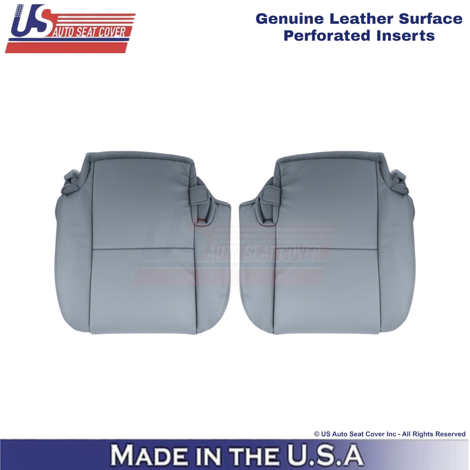 2008-2014 Fits Toyota Sequoia Genuine Leather Perf. Rear Bottom Covers Graphite