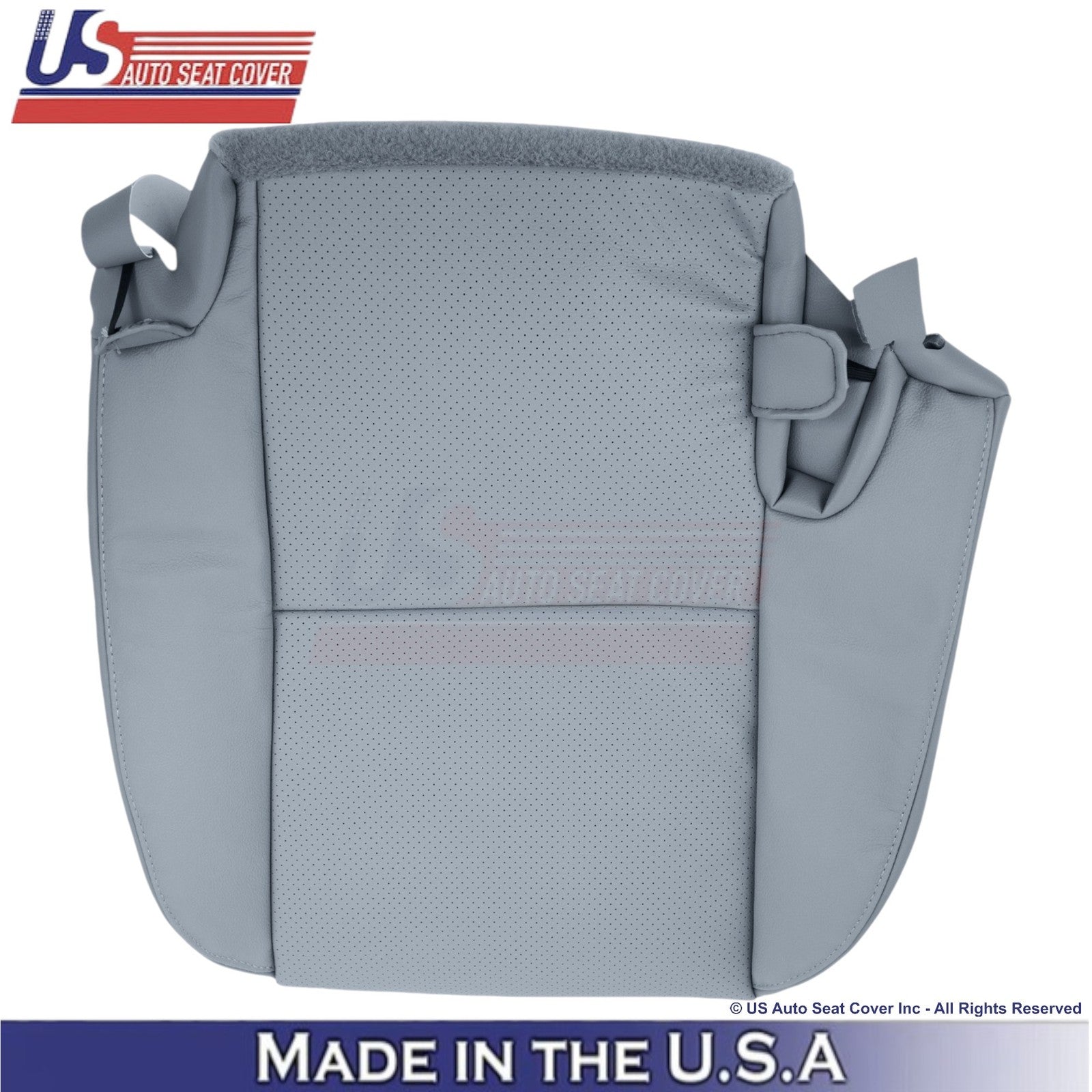 2007-2013 Fits Toyota Tundra Leatherette Perf. Rear Bottom Seat Covers Graphite