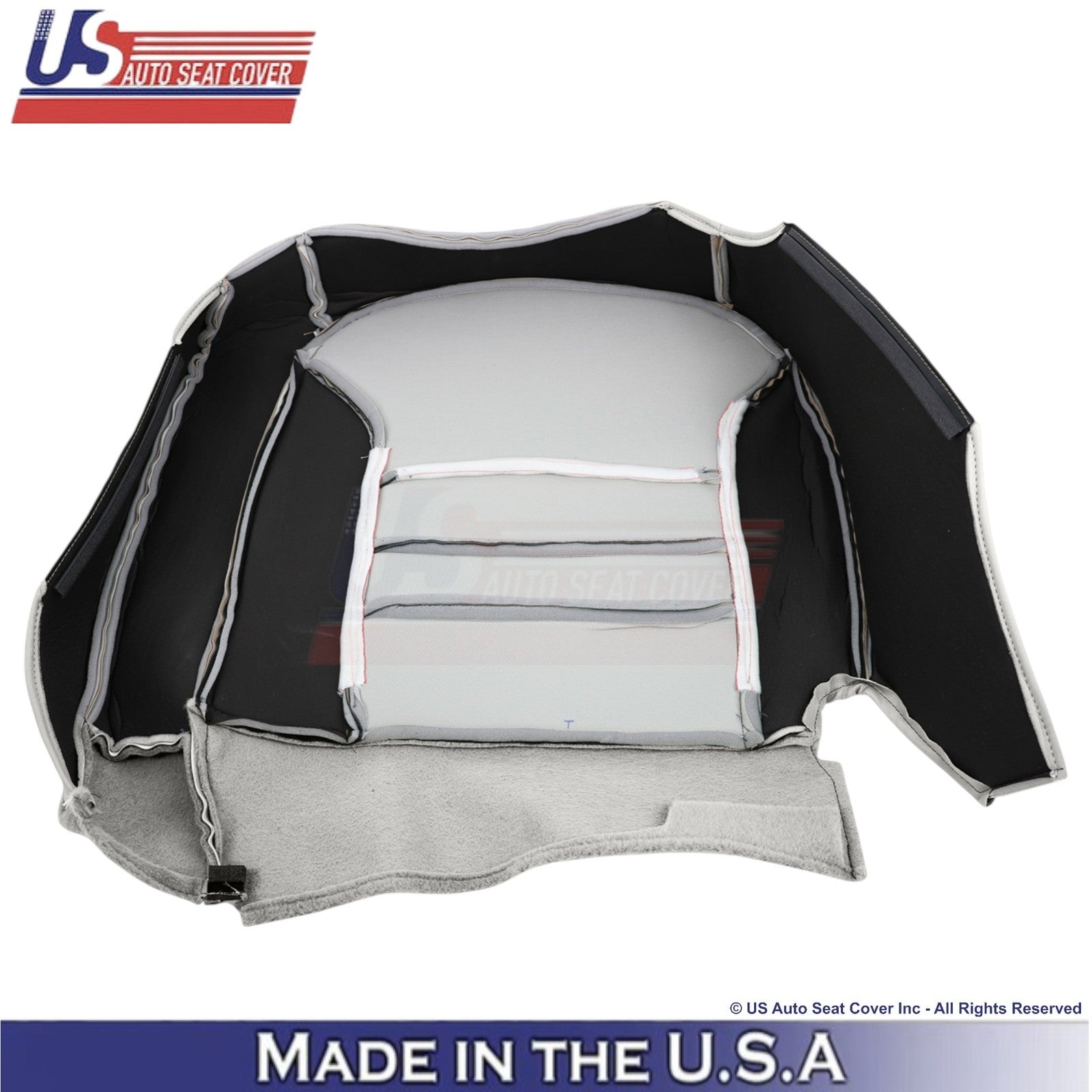 1998-2002 For Ford Crown Victoria Genuine Leather Front Replacement Covers White
