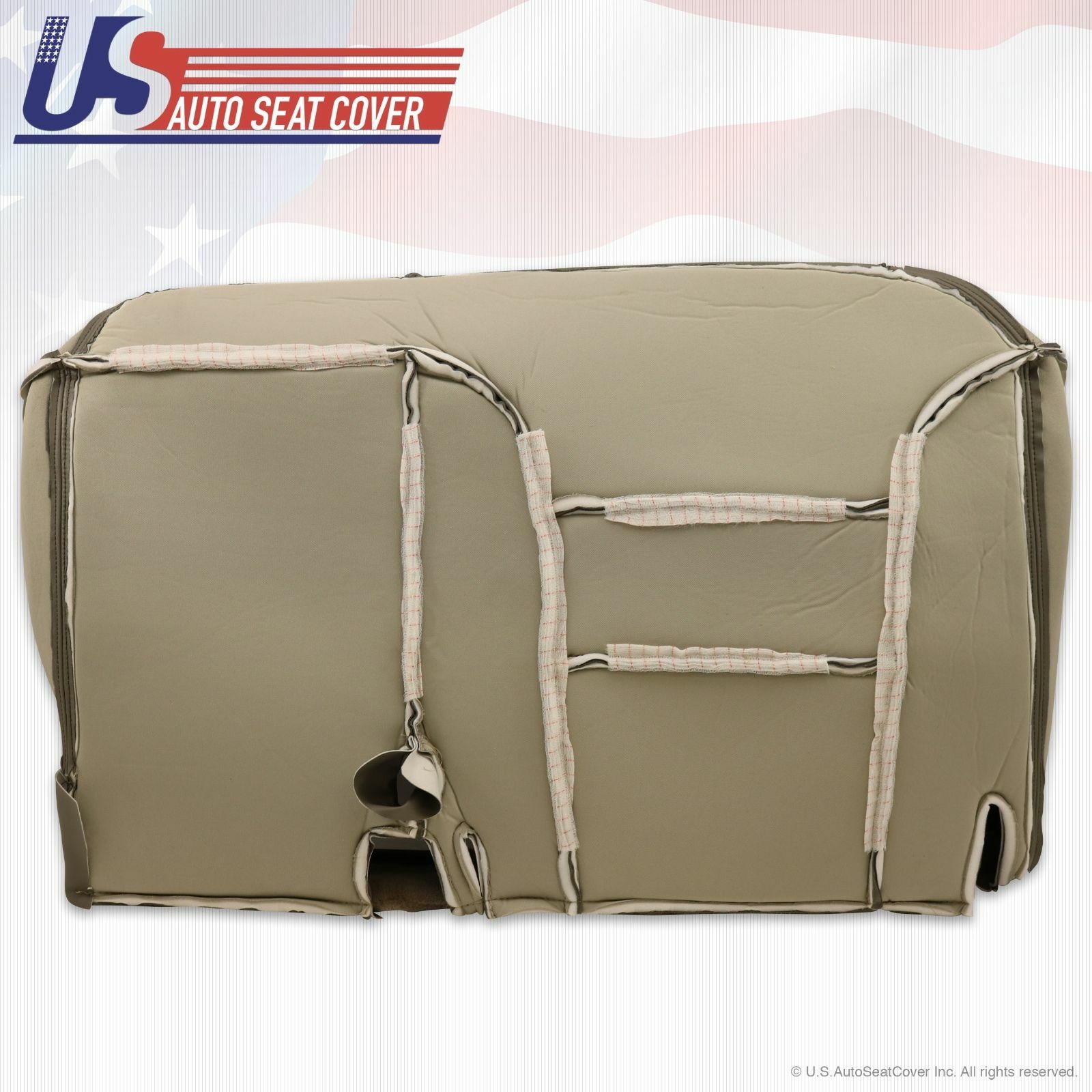 1995 - 99 Chevy Tahoe Suburban Driver Side Leather Bottom Bench Seat Cover "Tan"