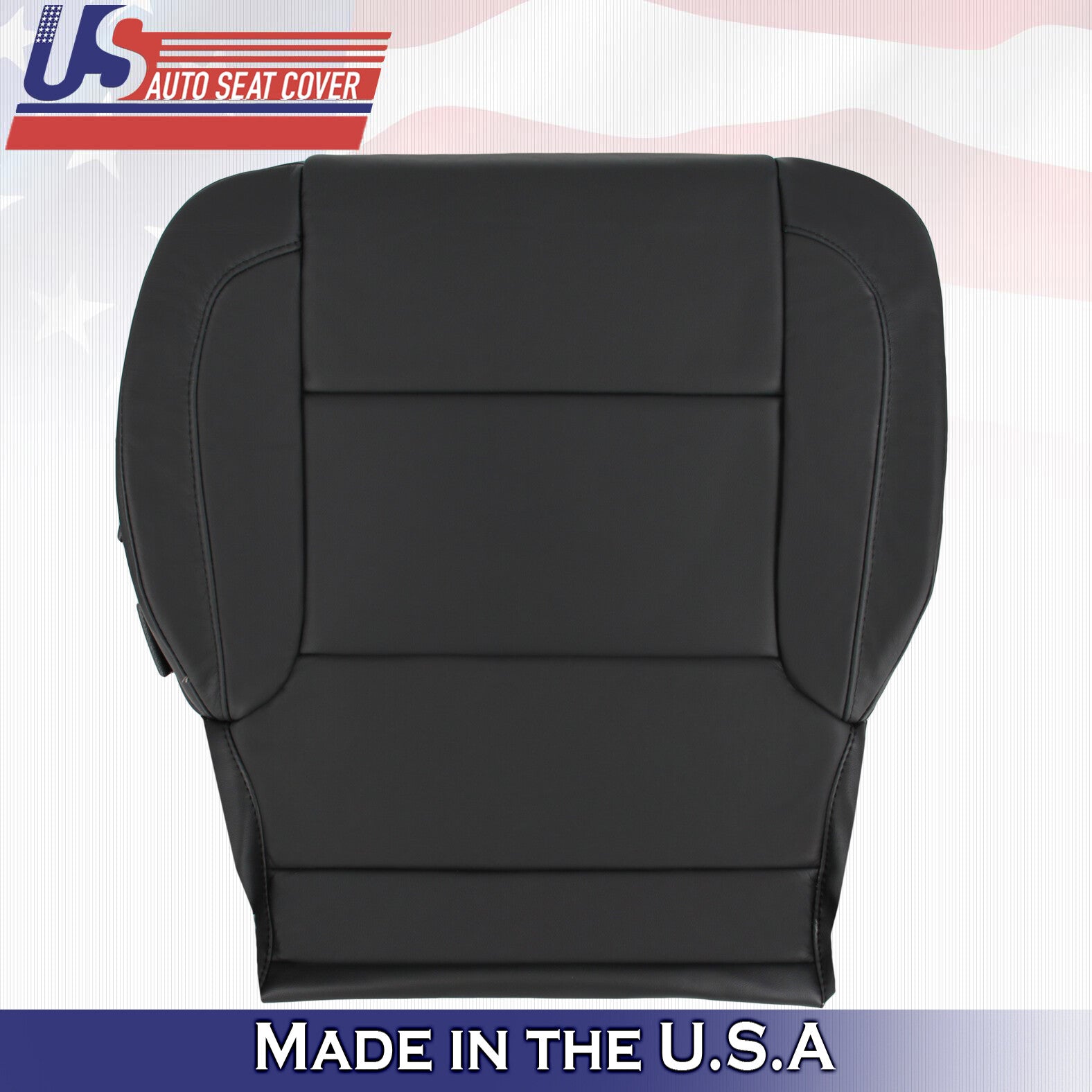 2017 For Chevy Silverado 2500 3500 Driver Top & Bottom Leather Seat Covers Black