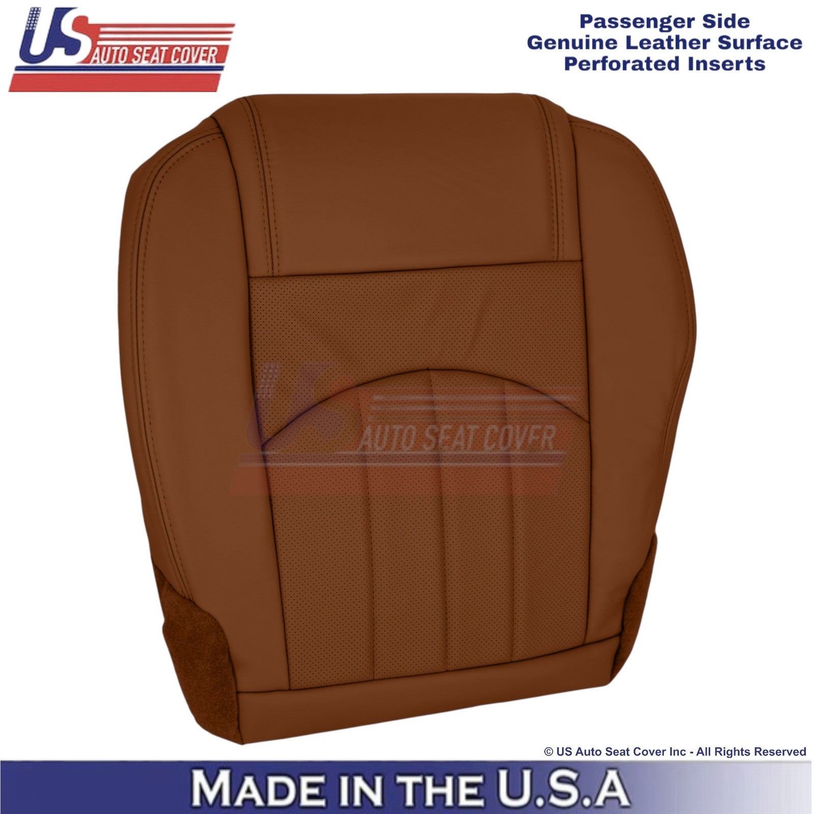 2015-2017 Fits Chevy Traverse Genuine Leather Perf. Front Seat Covers Saddle Up
