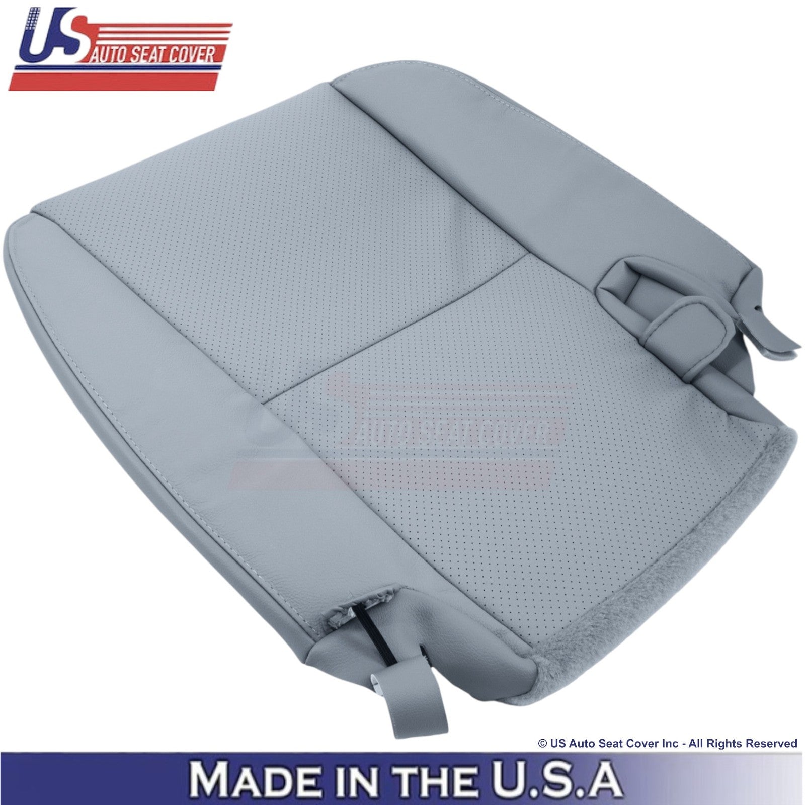 2007-2013 Fits Toyota Tundra Leatherette Perf. Rear Bottom Seat Covers Graphite