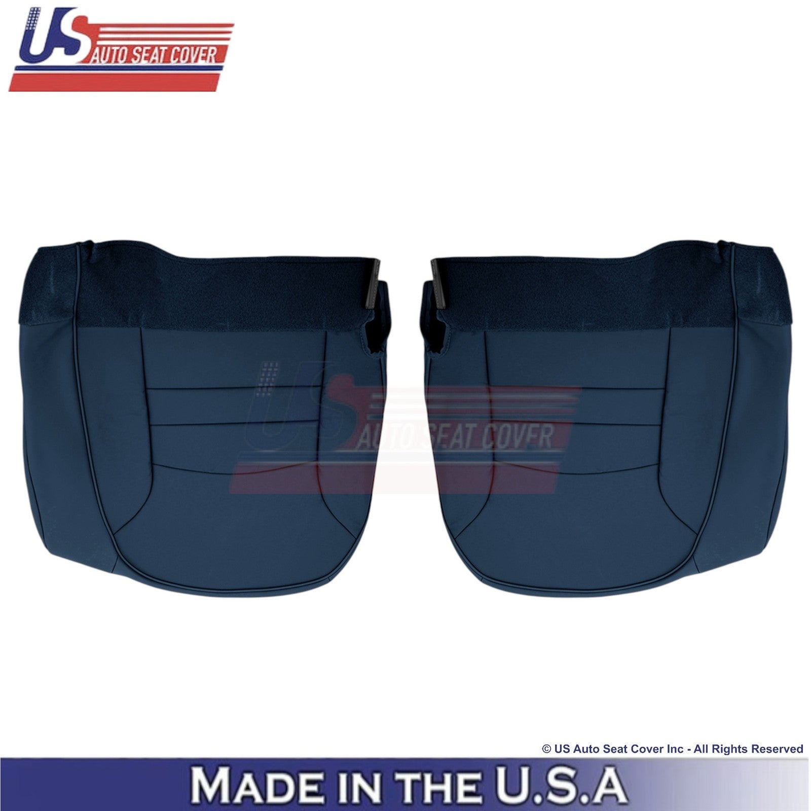 1998-2002 For Ford Crown Victoria Leatherette Front Bottom Covers Dark Denim