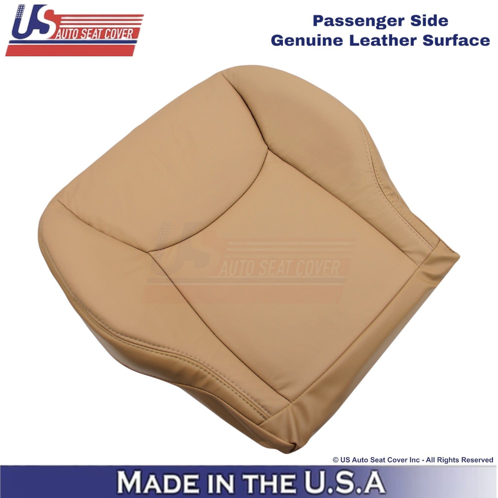 2000-2002 Fits Mercedes-Benz S Genuine Leather Passenger Bottom Cover Saffron