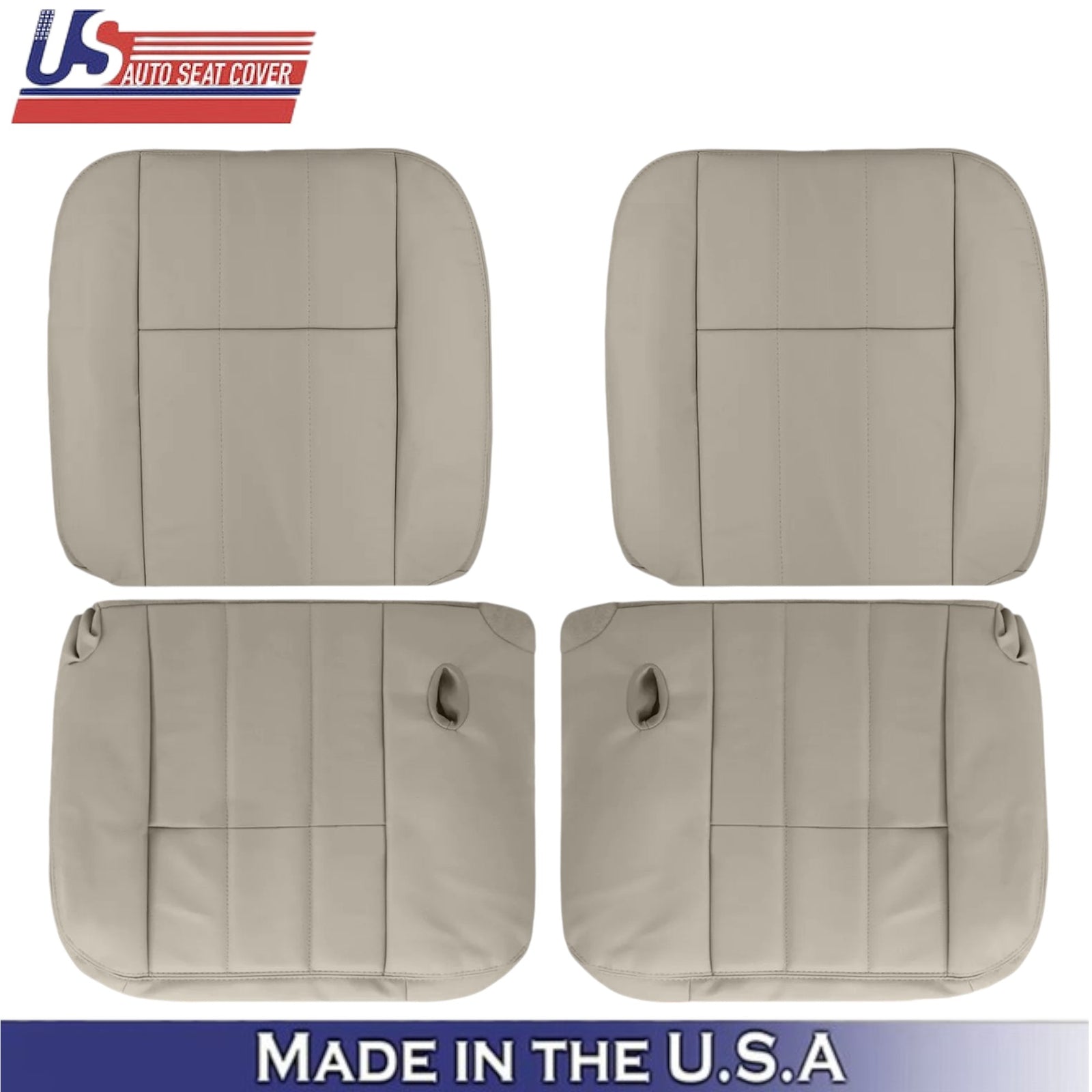 2003-2005 For Mercury Grand Marquis Leatherette Front Seat Covers Med Parchment