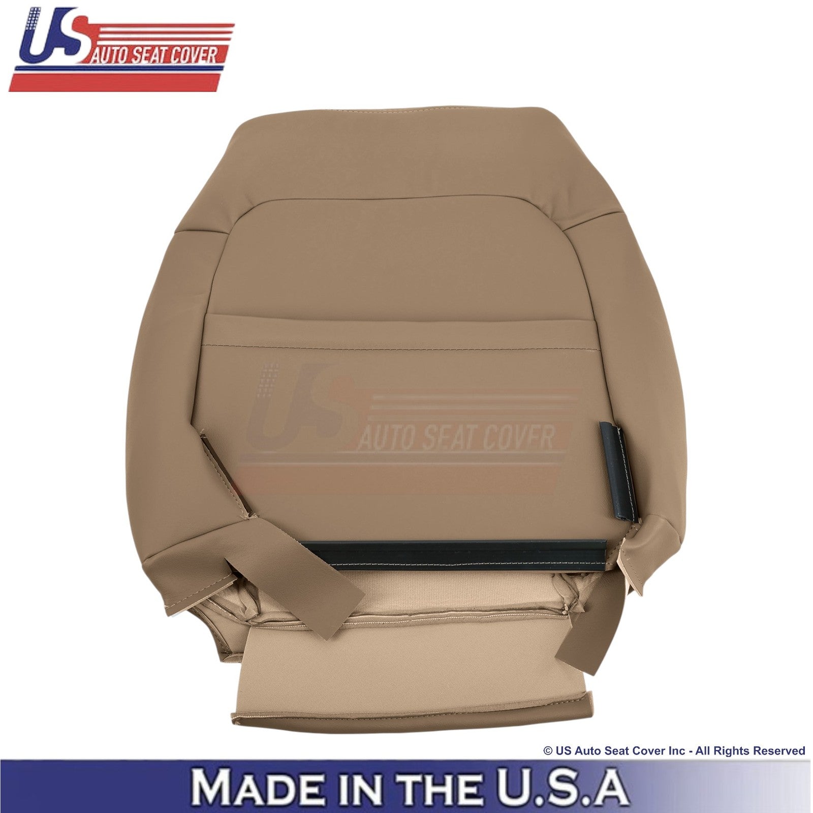 1998-2003 Fits Toyota Sienna Genuine Leather Passenger Top Seat Cover Dark Oak
