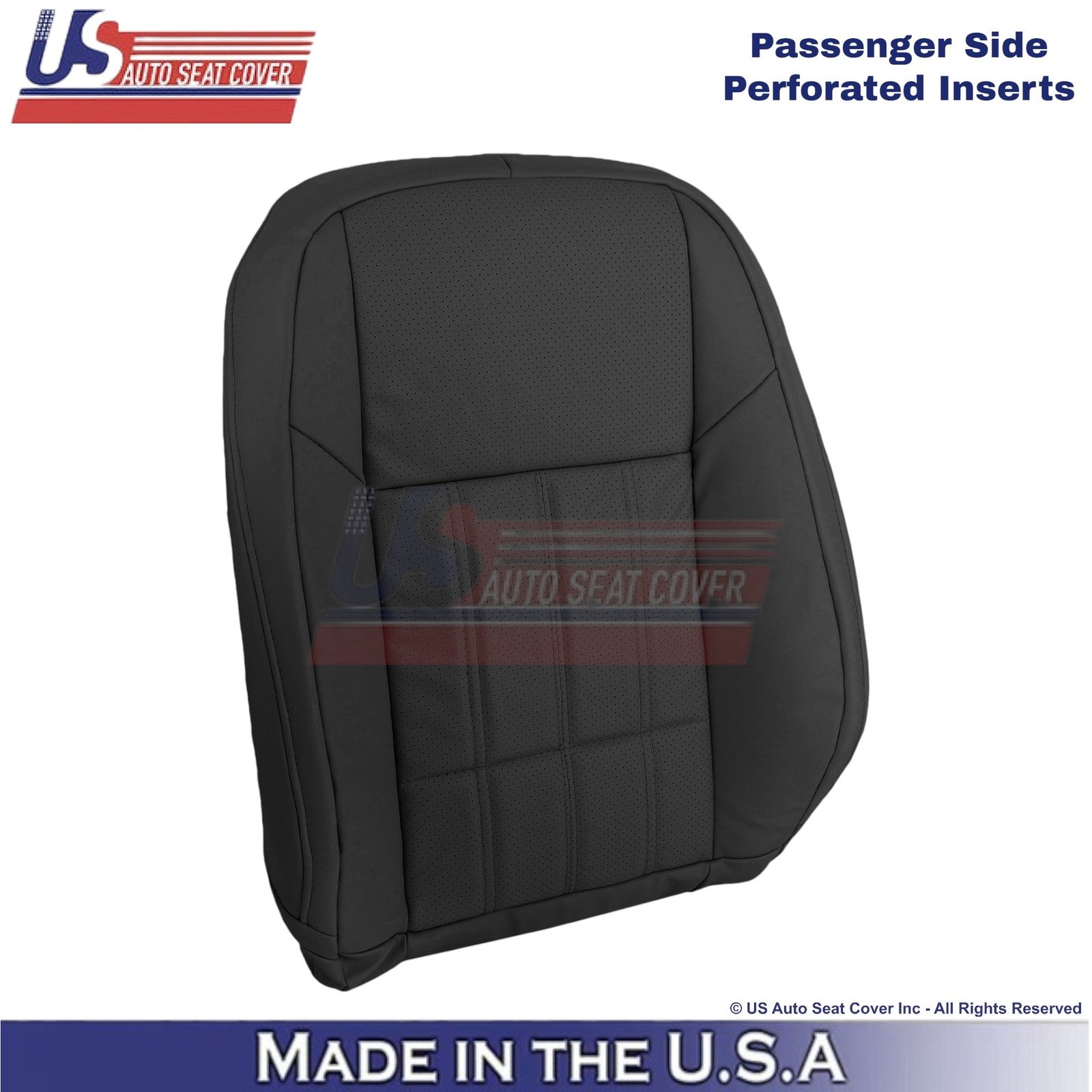 2016-2018 Fits Lexus ES 350 Leather Passenger Top Replacement Seat Cover Black