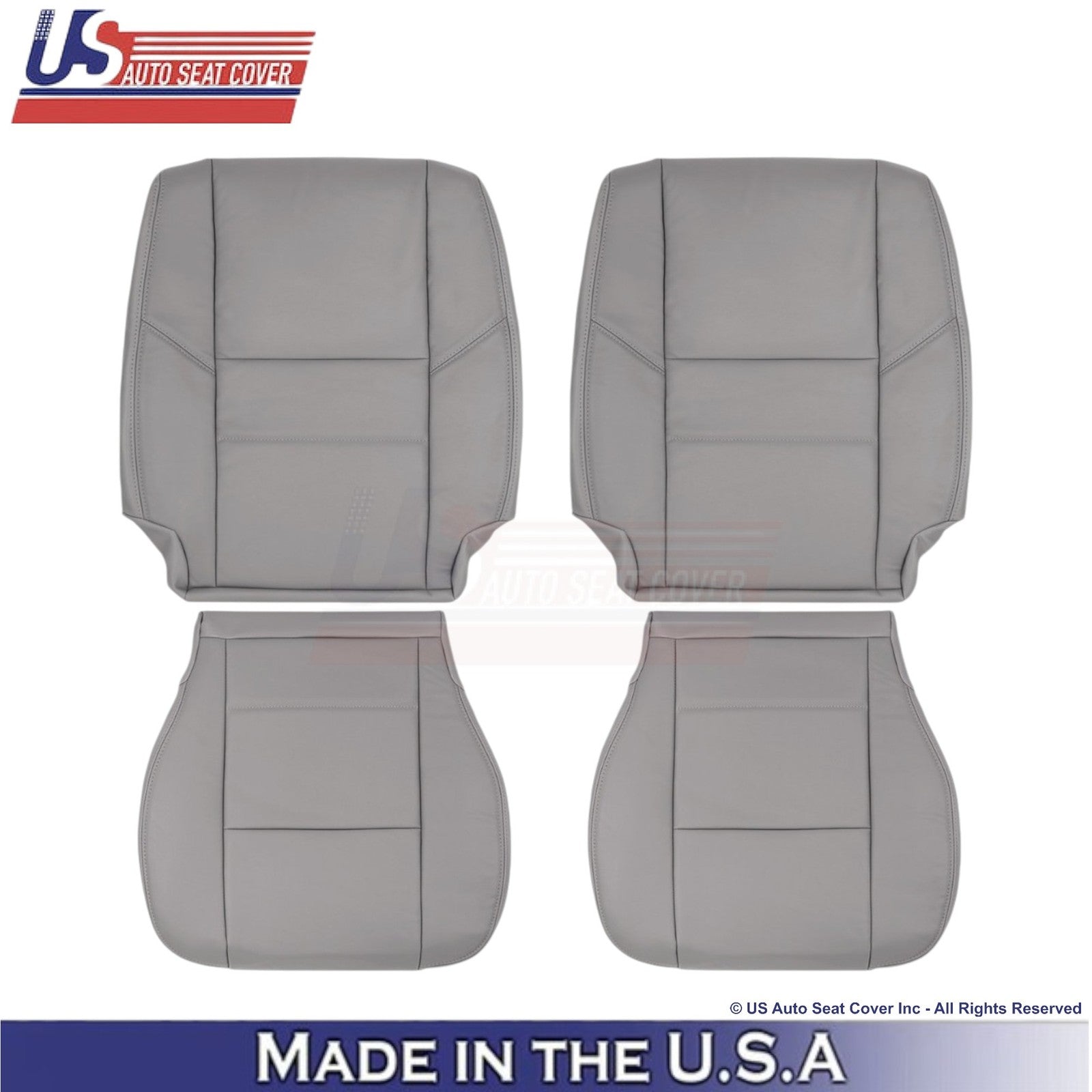 2001-2007 Fits Toyota Sequoia Leatherette Front Replacement Covers Charcoal Gray