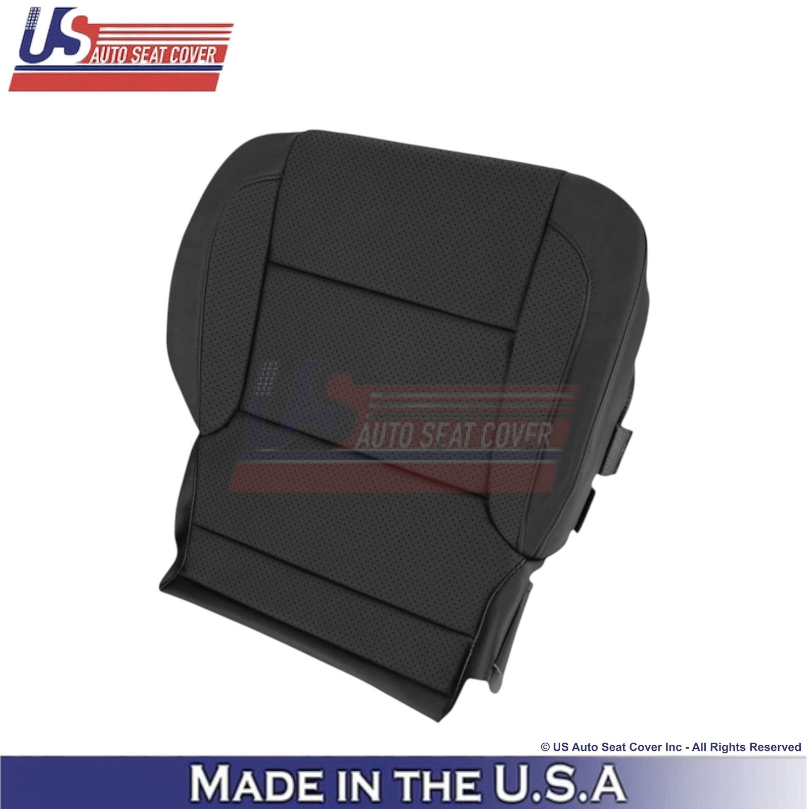 2014-2019 For Chevy Silverado 1500 Leatherette Perf Passenger Bottom Cover Black