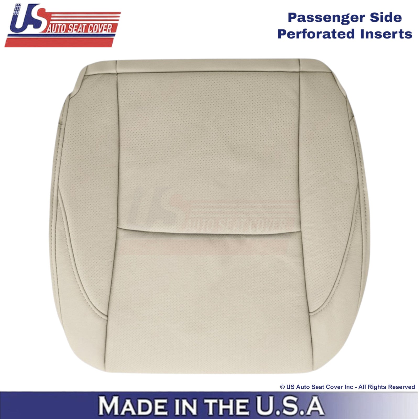 2007-2012 For Lexus ES350 Leather Perf. Passenger Bottom Cover Parchment Tan