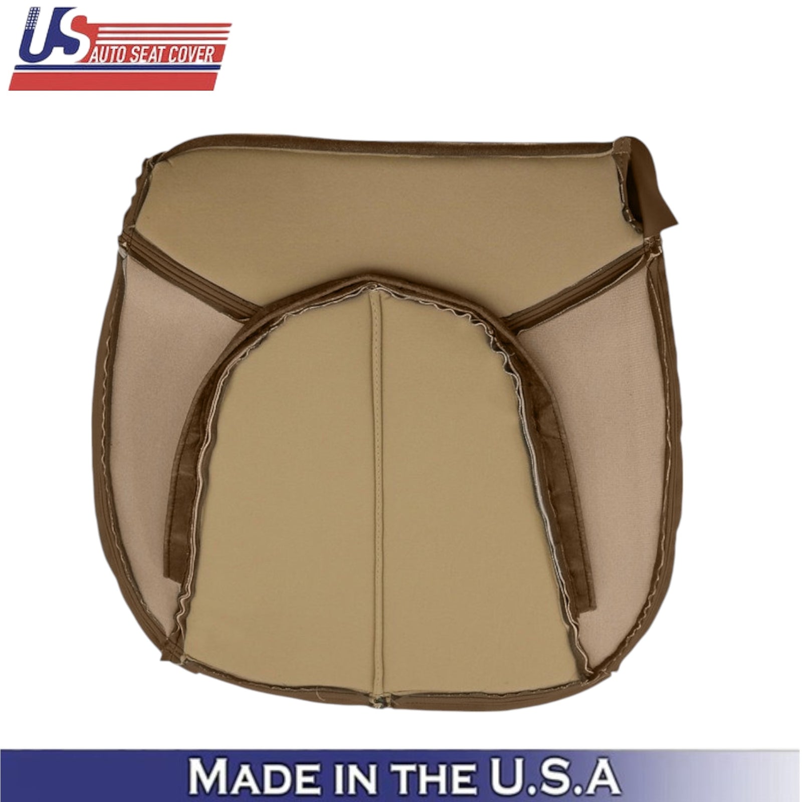 1997-2002 For Ford Expedition XLT Eddie Bauer Leather Front Bottom Covers Tan