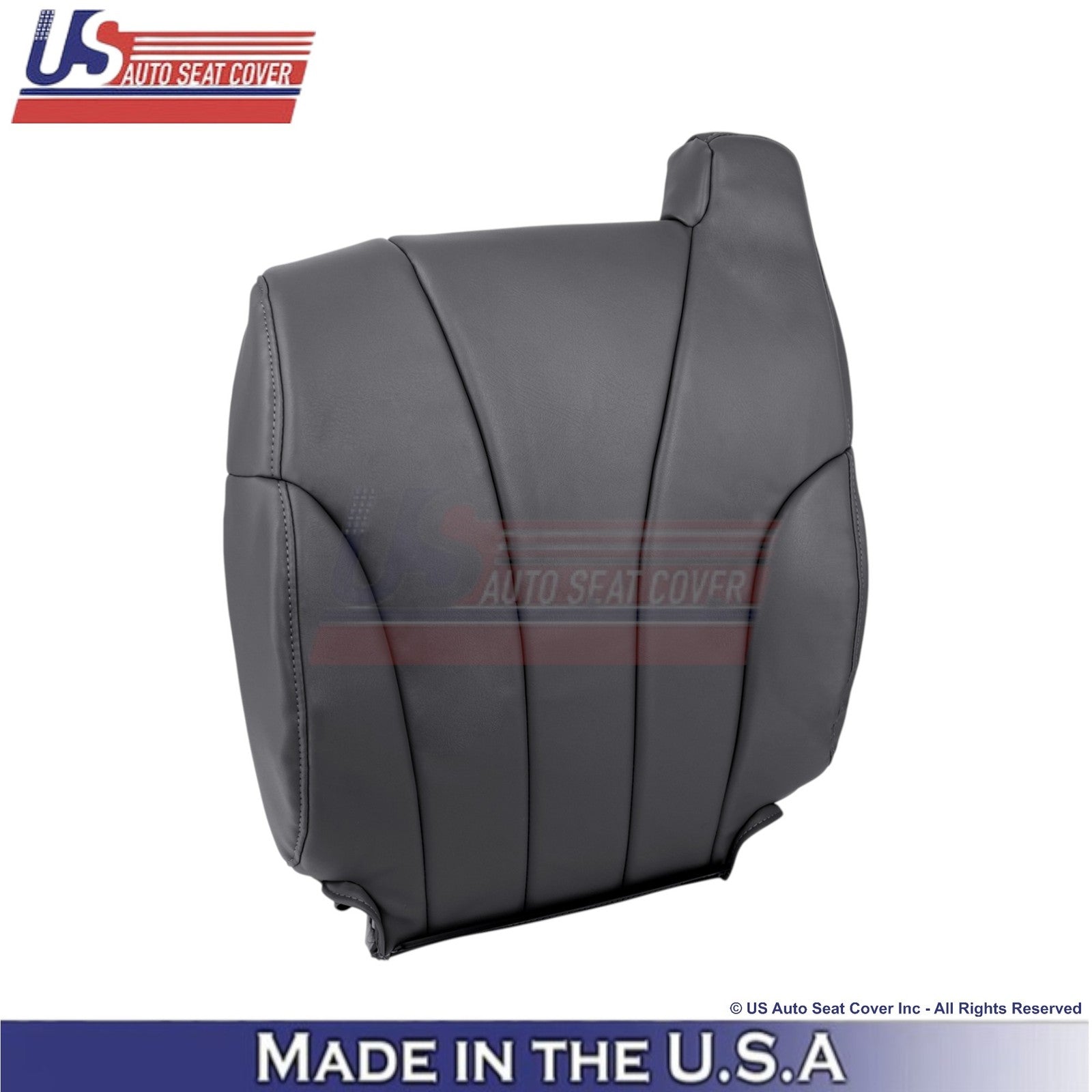1999-2002 For Chevy Silverado W/T Genuine Leather Passenger Side Covers Dk. Gray