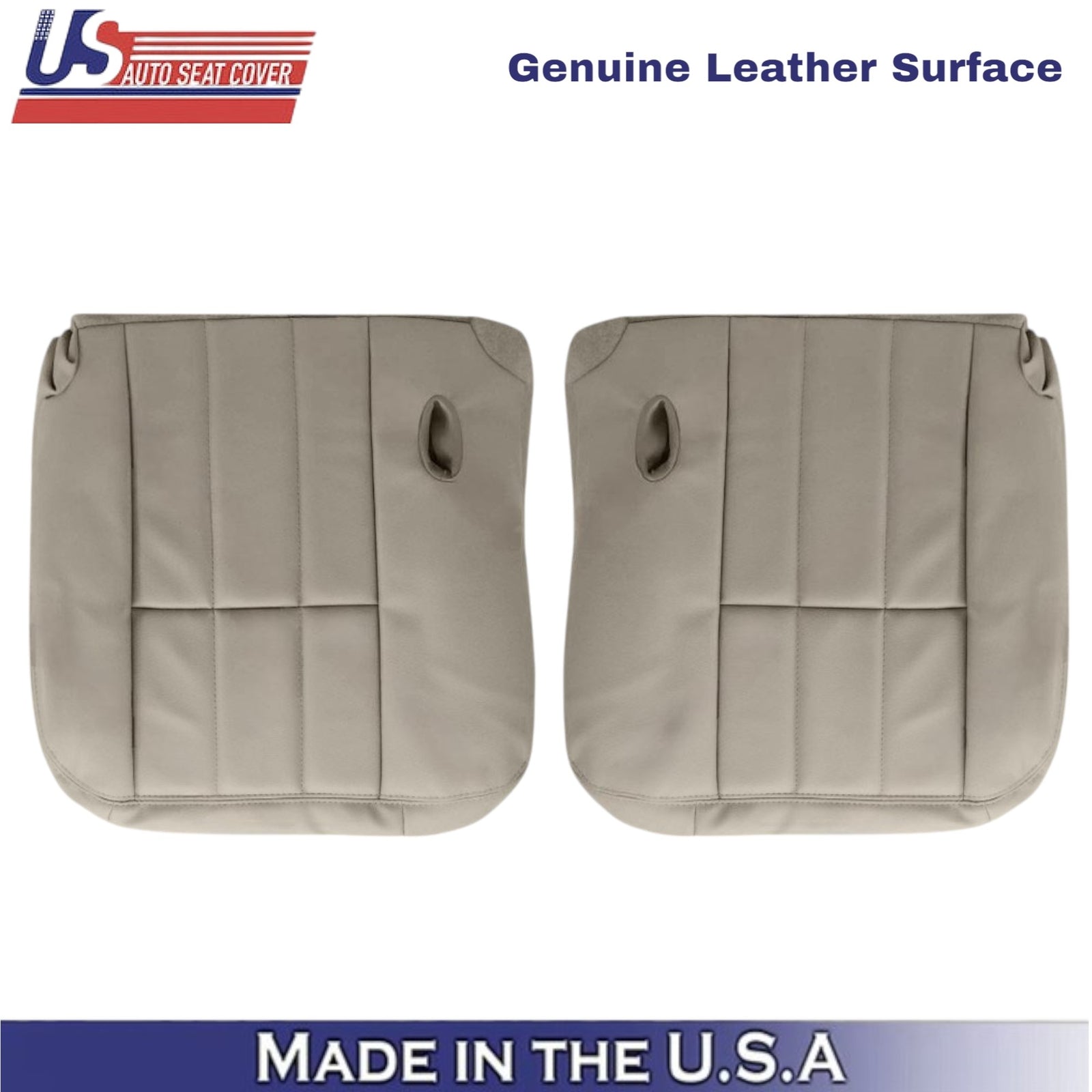 2003-2005 For Mercury Grand Marquis Genuine Leather Front Seat Covers Parchment