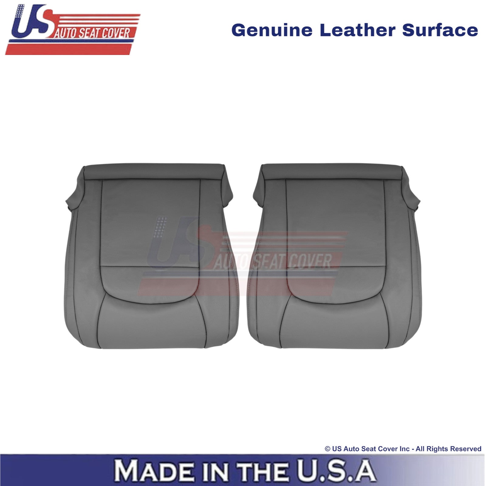 2008-2021 For Toyota Land Cruiser Leather Front Bottom Seat Covers Dark Gray