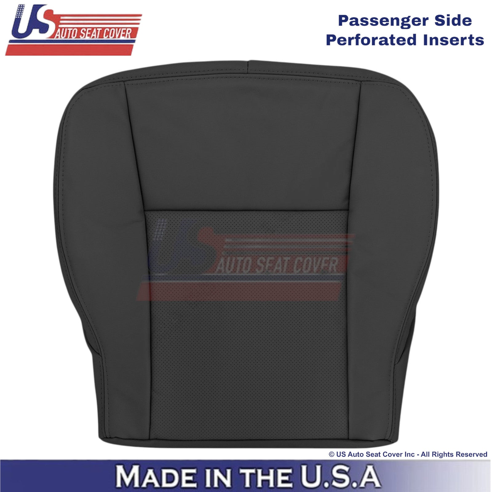 2003-2007 For Cadillac CTS Leather Passenger Bottom Replacement Seat Cover Black