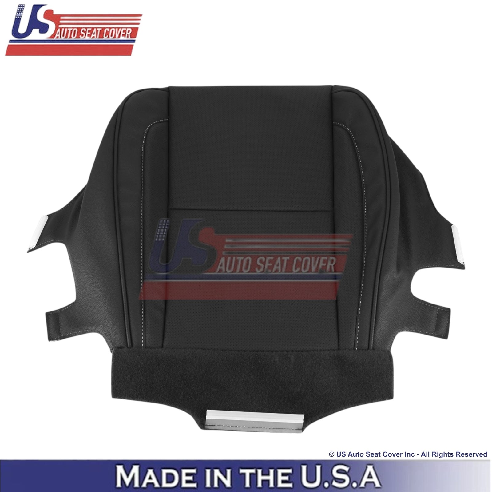 2007-2014 For Cadillac Escalade Platinum Leather Front Seat Covers Ebony Black