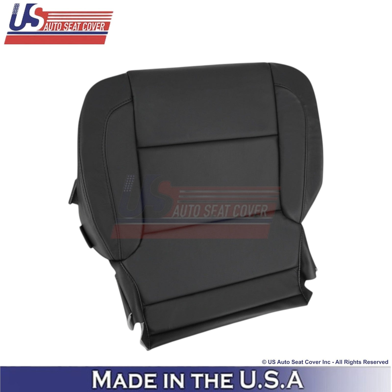 2014-2019 For Chevy Silverado 1500 Genuine Leather Passenger Bottom Cover Black