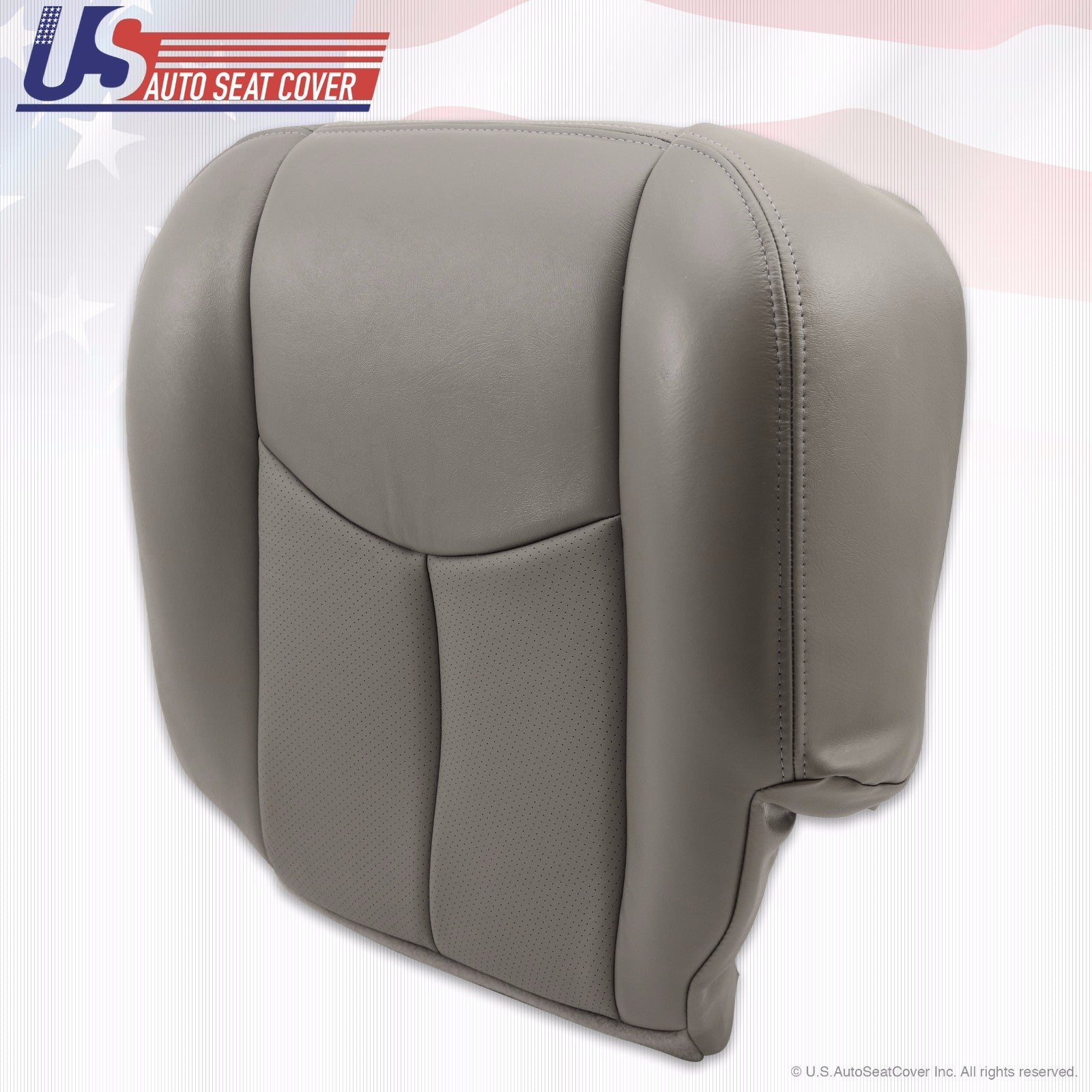 2003 - 2006 Cadillac Escalade Passenger Bottom Leather Seat Cover Gray 922