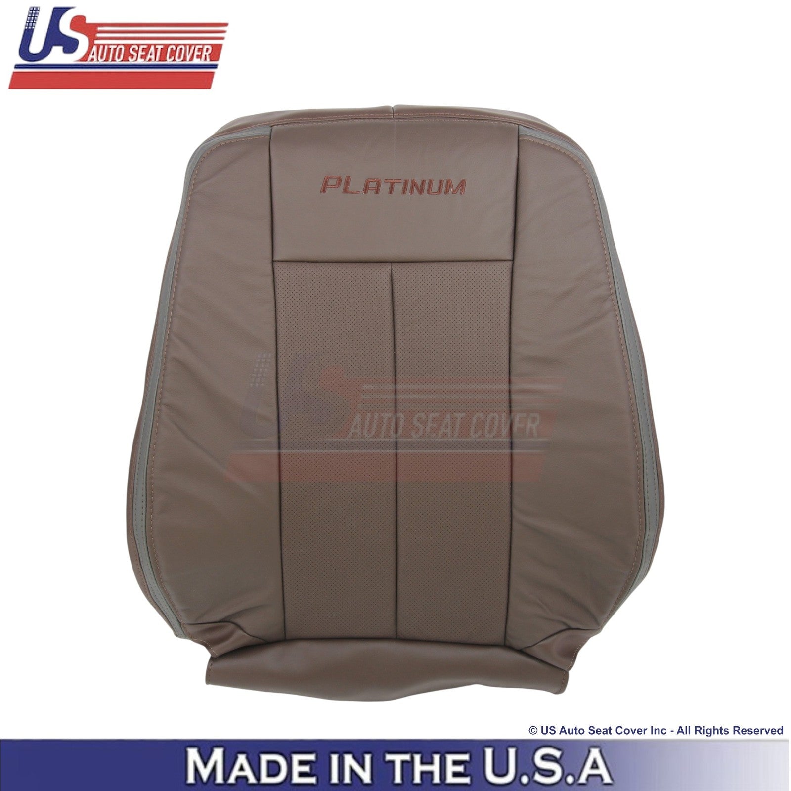 2015-2017 Fits Ford Expedition Platinum Leather Driver Side Seat Covers Brown
