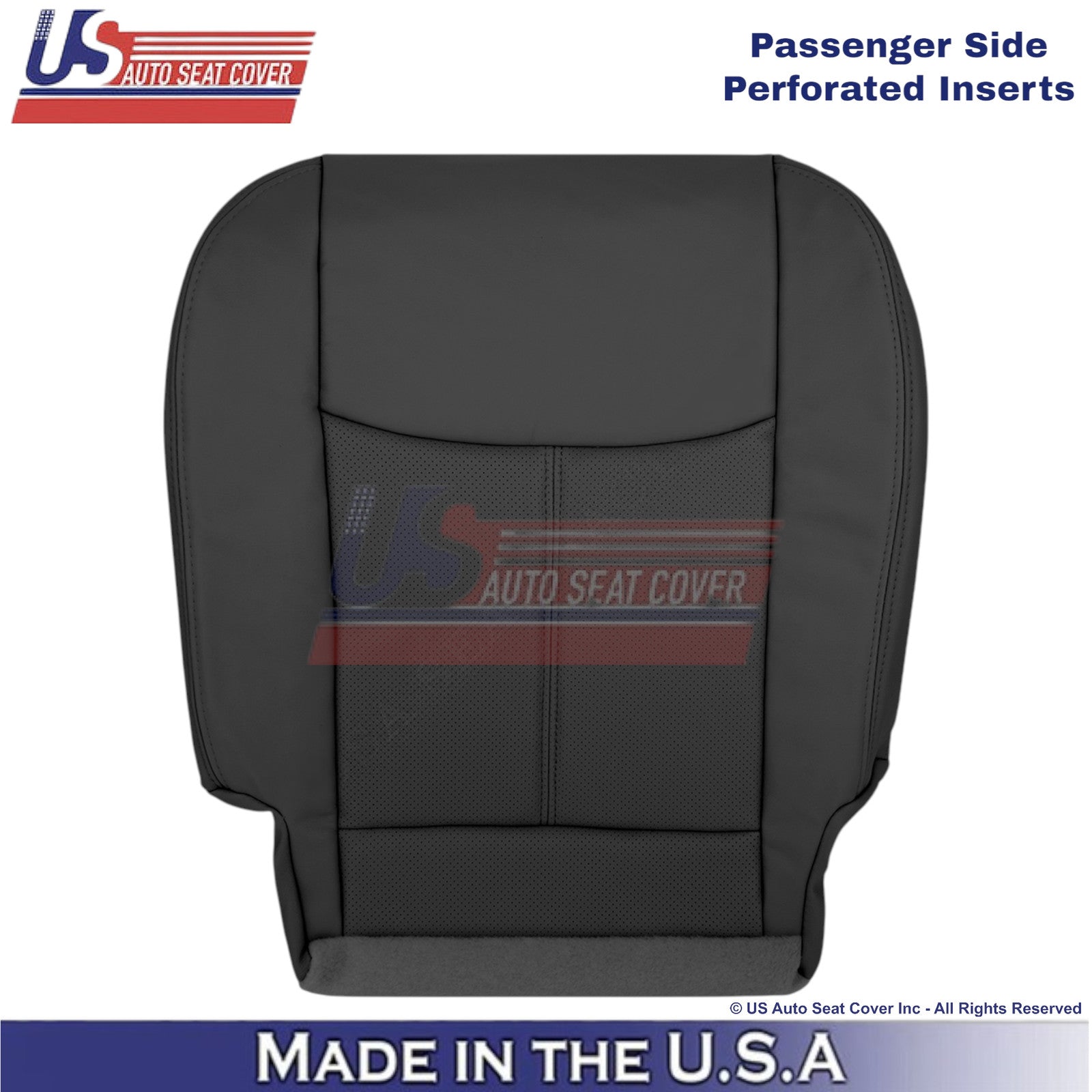 2013-2020 For Nissan Pathfinder Leather Passenger Bottom Seat Cover Charcoal