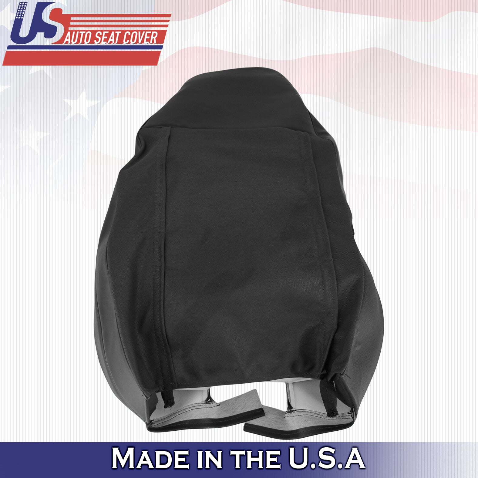 2005 to 2013 For Chevy Corvette C6 Driver Top &Bottom Leather Seat Covers Black