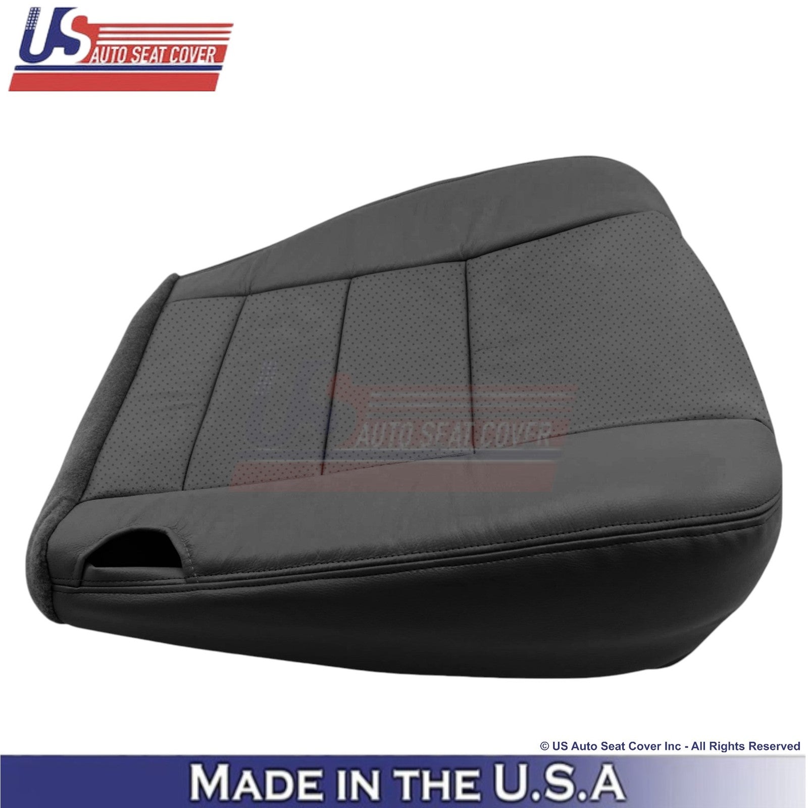 2004-2007 For Ford F250 F350 Lariat Leather Perf Passenger Bottom Cover Black