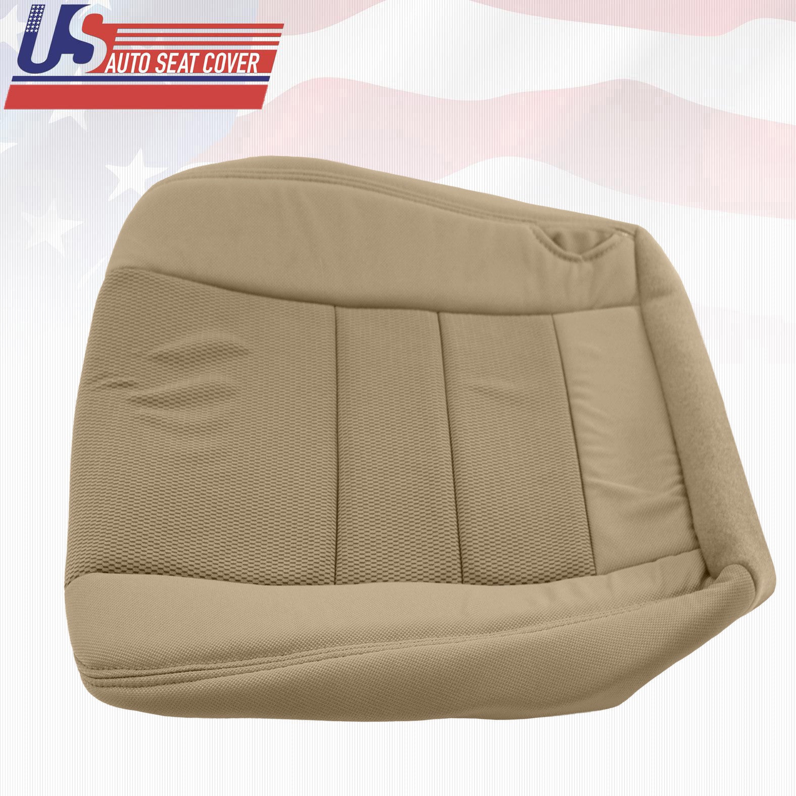 2002-2007 Ford F-250 F-350 Super Duty Driver Bottom Cloth Seat Cover 2 tone TAN