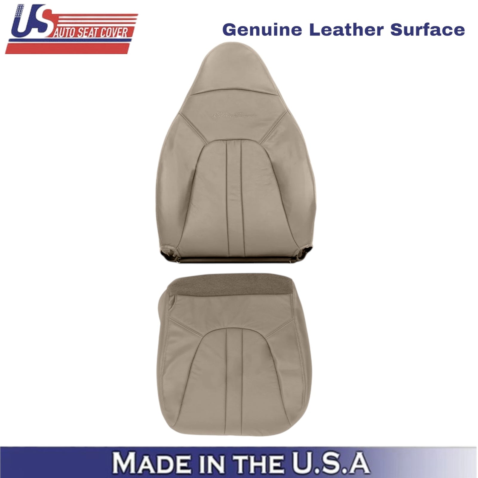 2000-2002 For Ford Expedition Eddie Bauer Leather Driver Side Covers Parchment