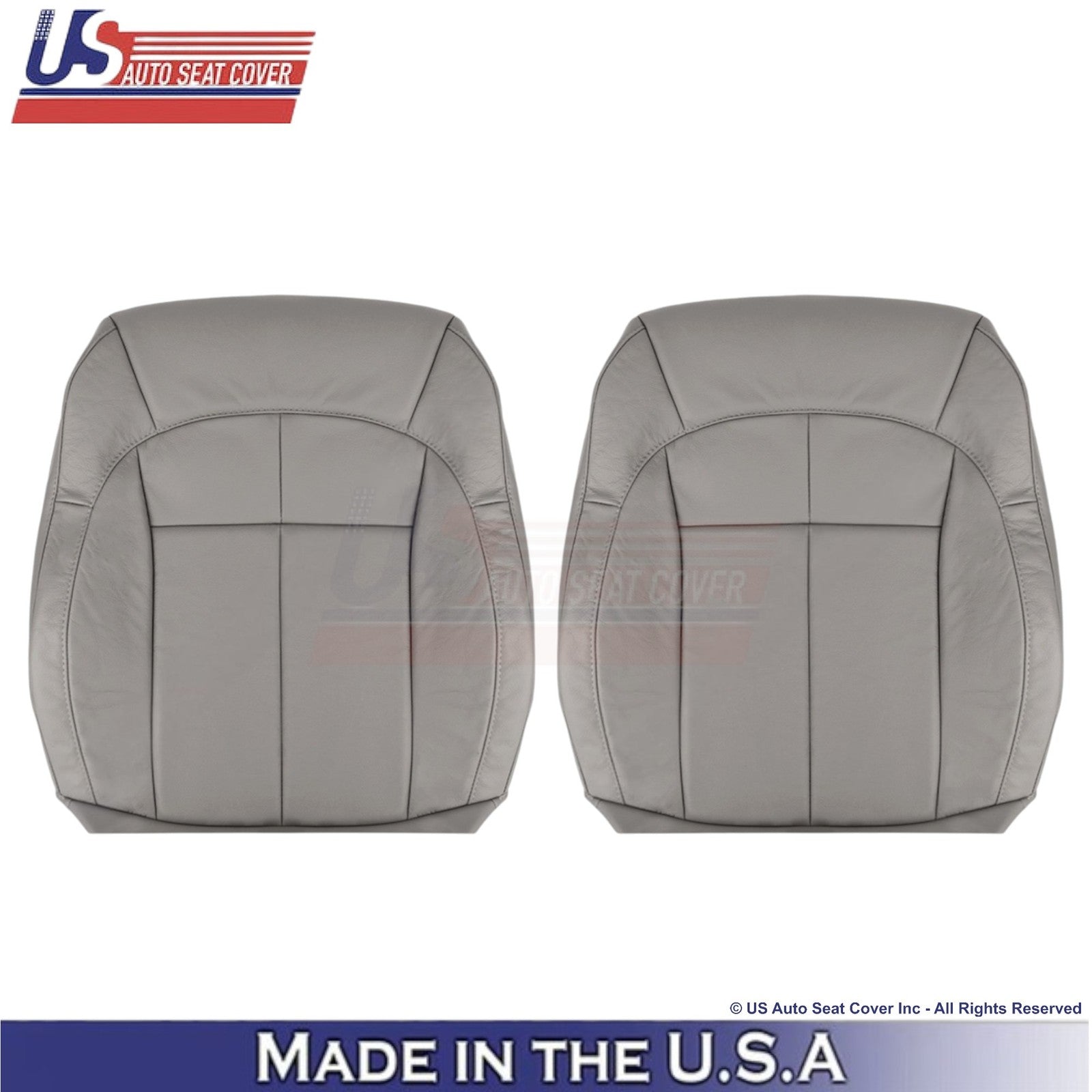 2001-2004 For Jeep Grand Cherokee Leatherette Front Seat Covers Taupe Gray