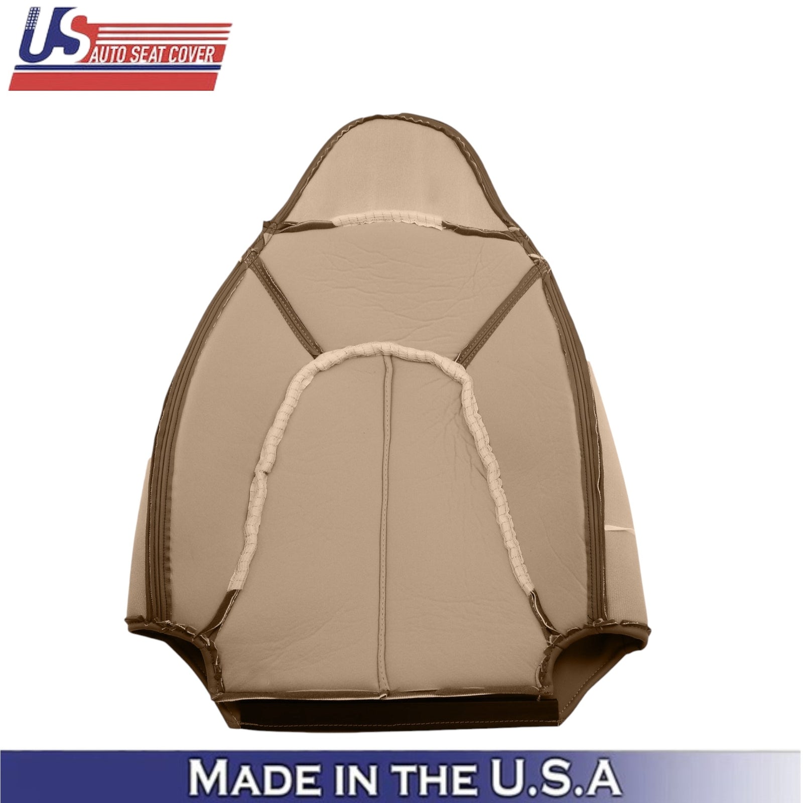 1997-2002 For Ford Expedition XLT Eddie Bauer Leather Driver Top Seat Cover Tan
