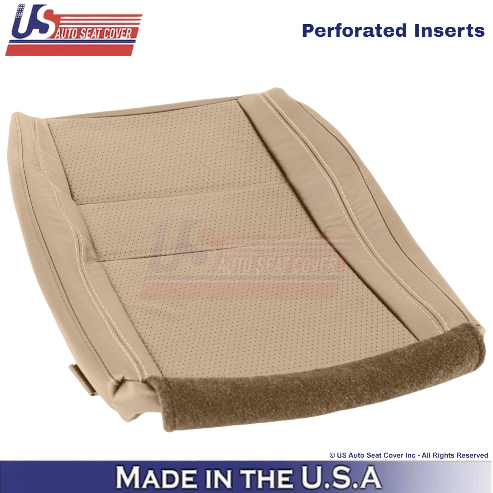 2011-2017 For Dodge Durango Genuine Leather Front Passenger Seat Covers Tan