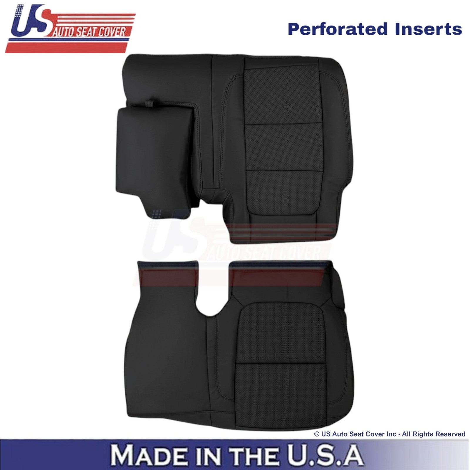 2011-2015 For Ford Explorer 2nd Row Driver Side Leather Seat Covers Black
