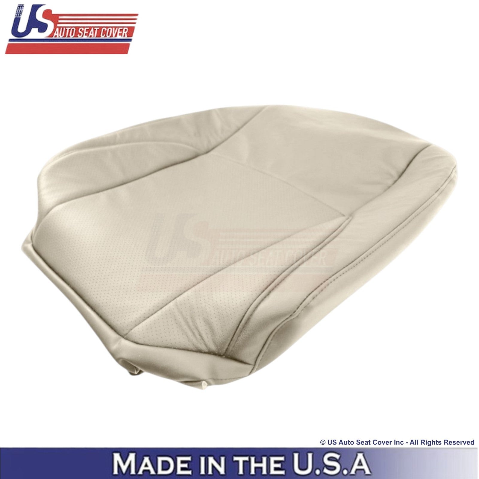 2007-2012 For Lexus ES350 Leather Perf. Front Top Seat Covers Parchment Tan