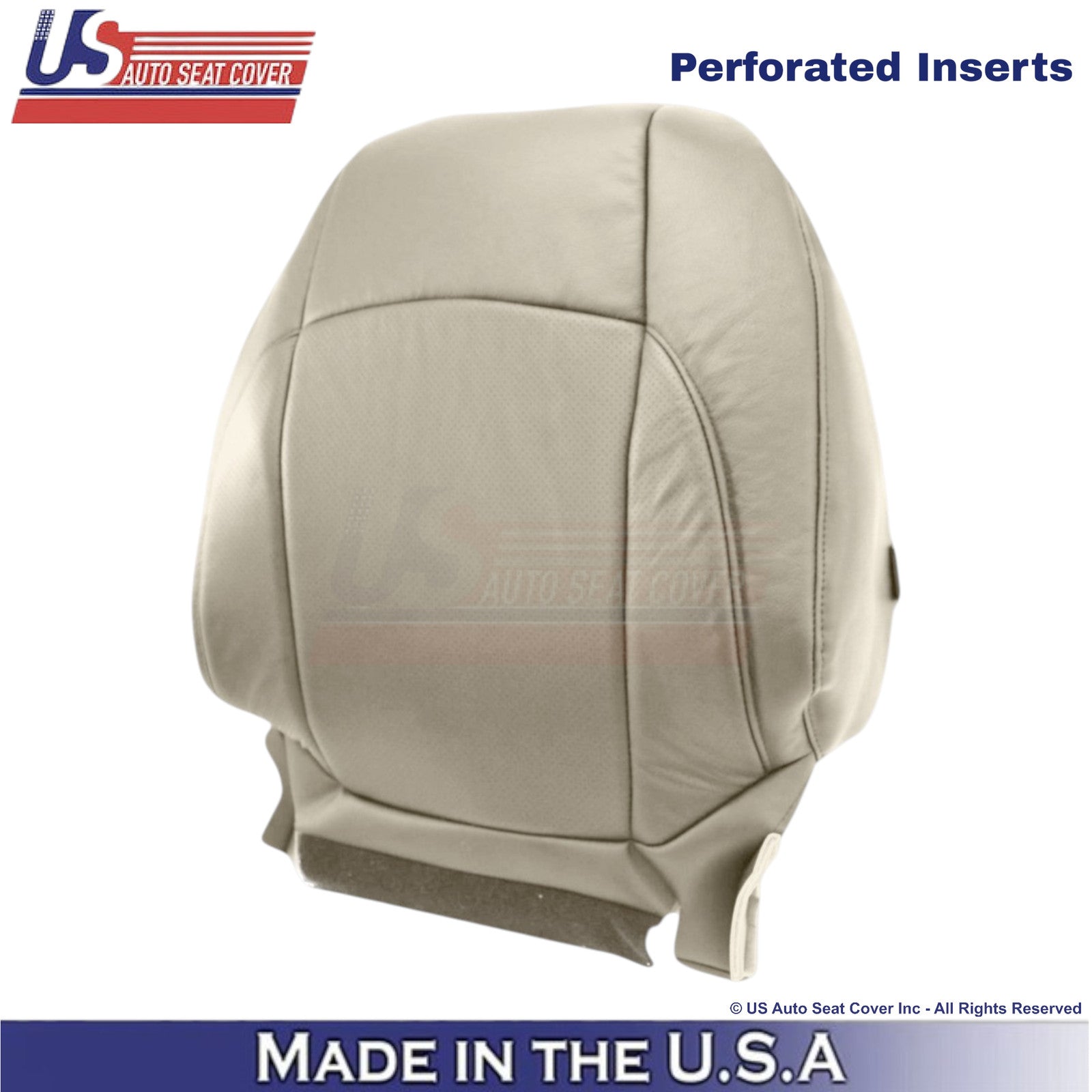 2007-2012 For Lexus ES350 Leatherette Perf. Front Driver Top Cover Parchment Tan