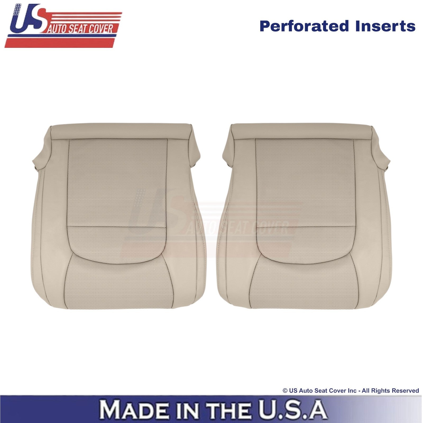 2008-2021 For Toyota Land Cruiser Leatherette Perf. Front Bottom Covers Sand