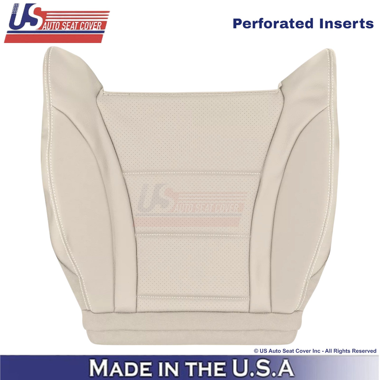 2016-2022 For Mercedes-Benz GLC X253 C253 Leather Driver Bottom Seat Cover Tan