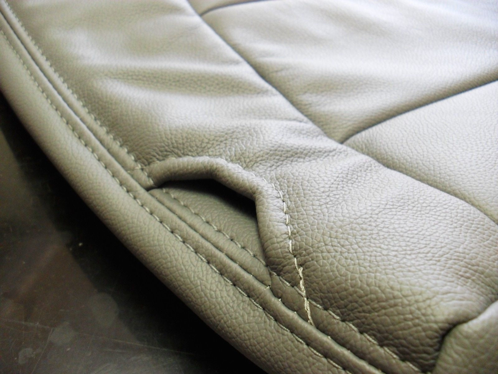 2002 to 2007 Ford F-250 F-350 Lariat passenger Bottom Vinyl Seat Cover Gray