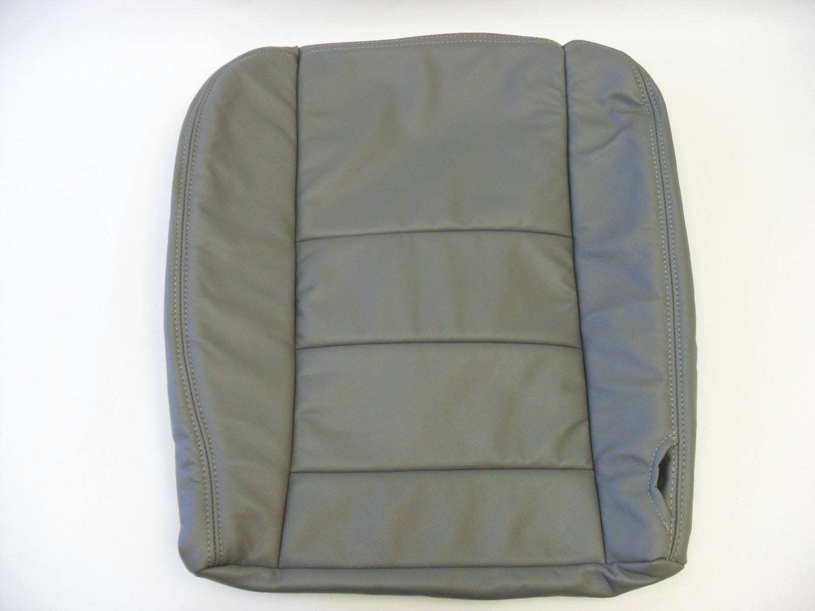 2002 to 2007 Ford F350 Lariat Driver & Passenger Bottom Leather Seat Covers Gray