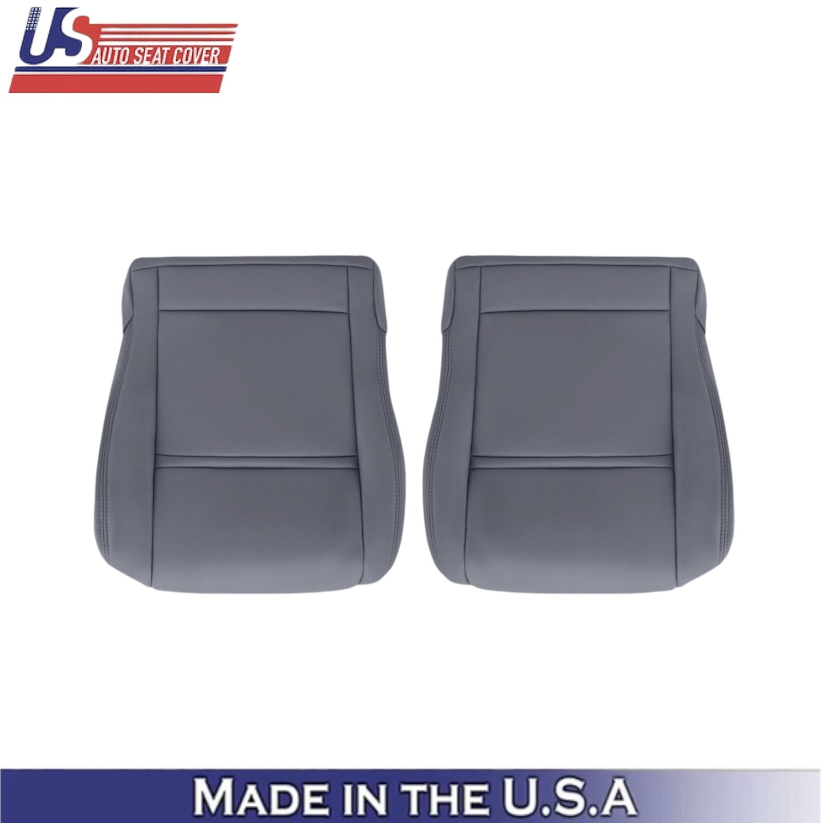 1990-1997 For Toyota Land Cruiser Leather Front Bottom Seat Covers Bluish Gray