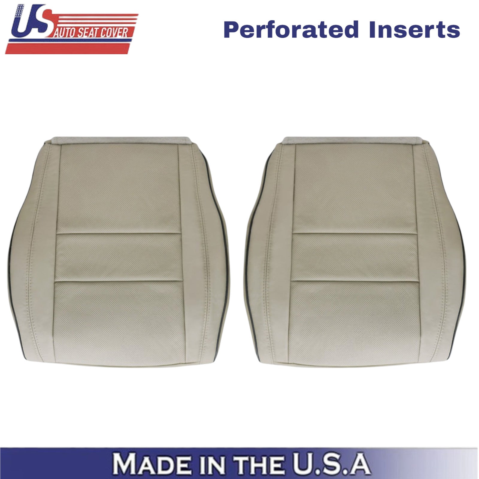 2011-2021 For Jeep Grand Cherokee Leatherette Front Bottom Seat Covers Tan