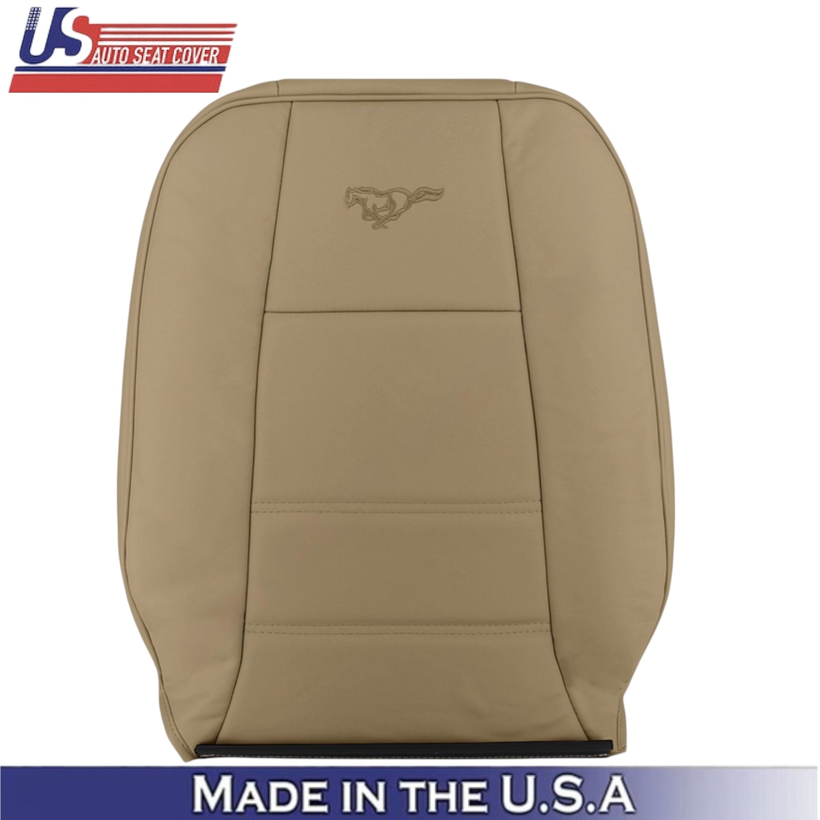 1999-2004 For Ford Mustang V6 Leatherette Driver Top Seat Cover Medium Parchment