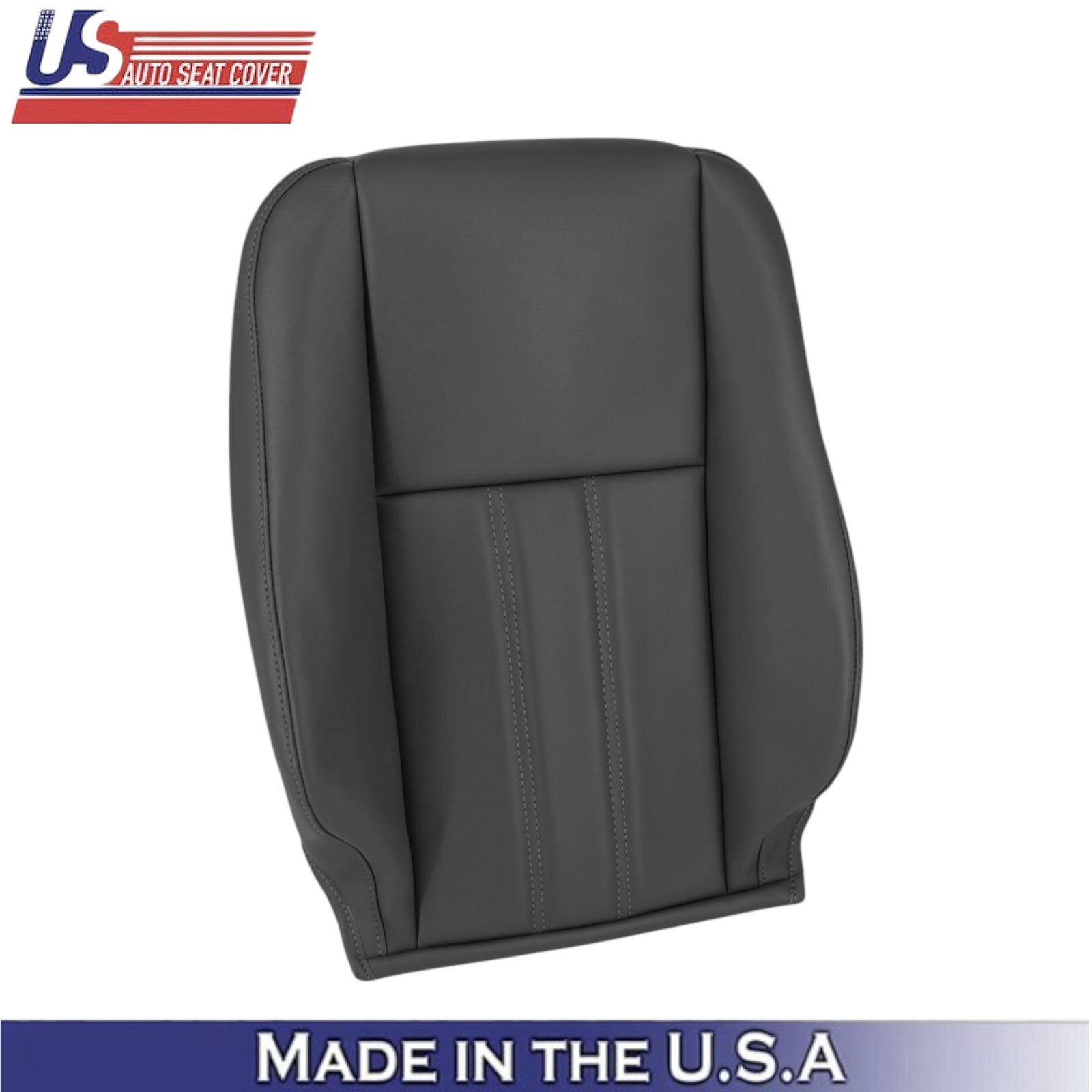 2008-2016 For Chrysler Town & Country Leatherette Front Top Seat Covers Black