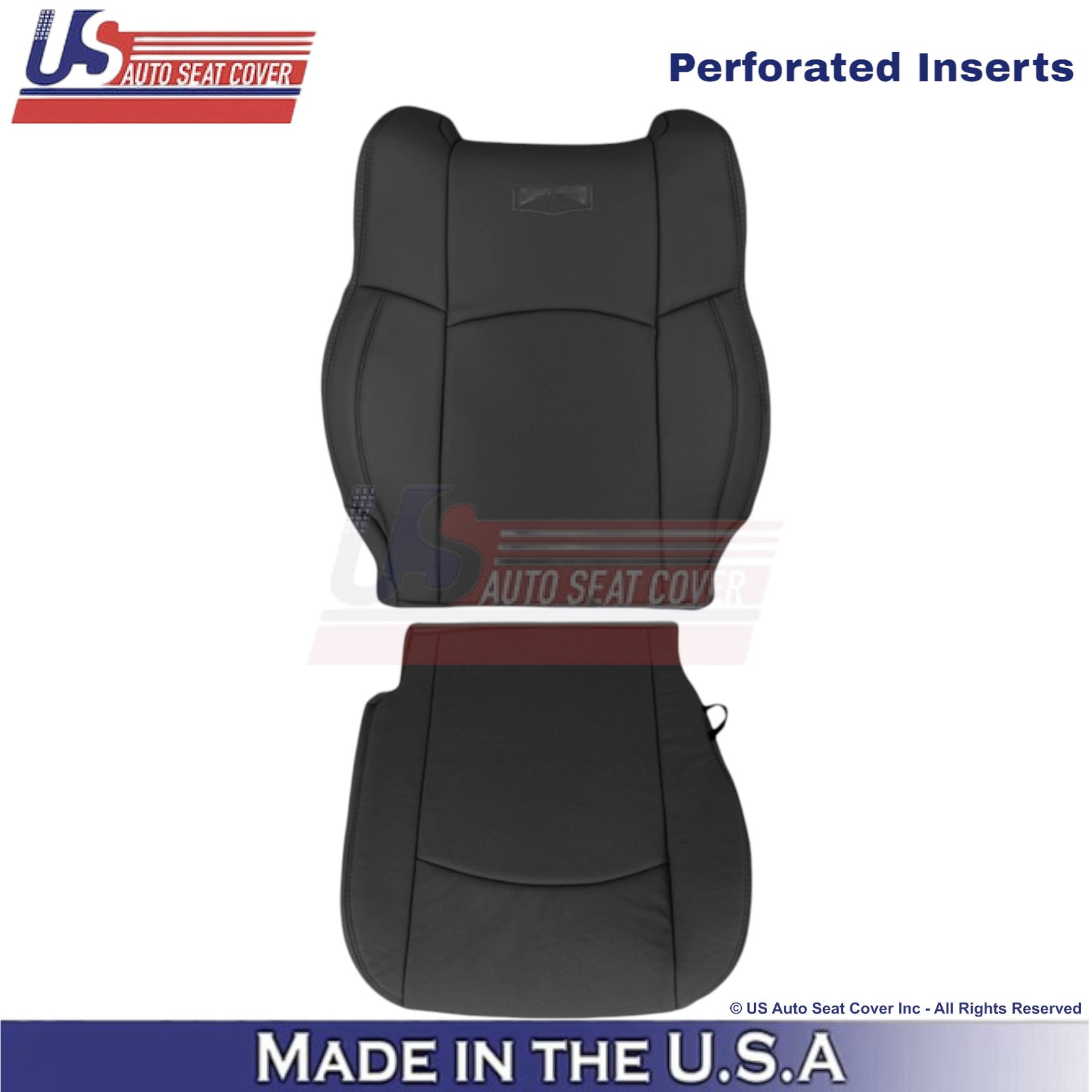 2013-2018 For Dodge Ram 1500 Laramie Leatherette Passenger Side Covers Black