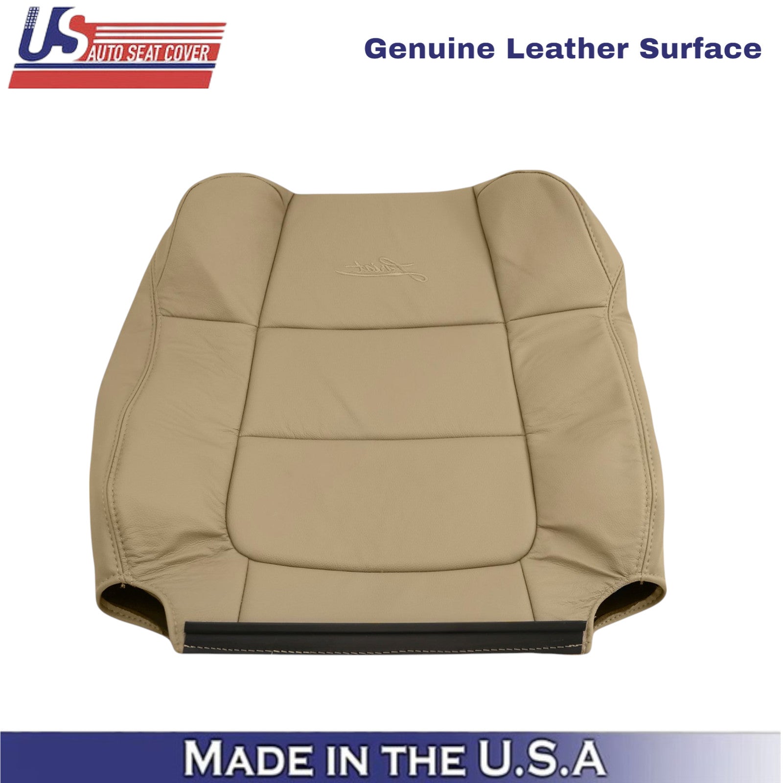 2001 to 2003 for Ford F150 Lariat leather Front Seat Covers Parchment Tan