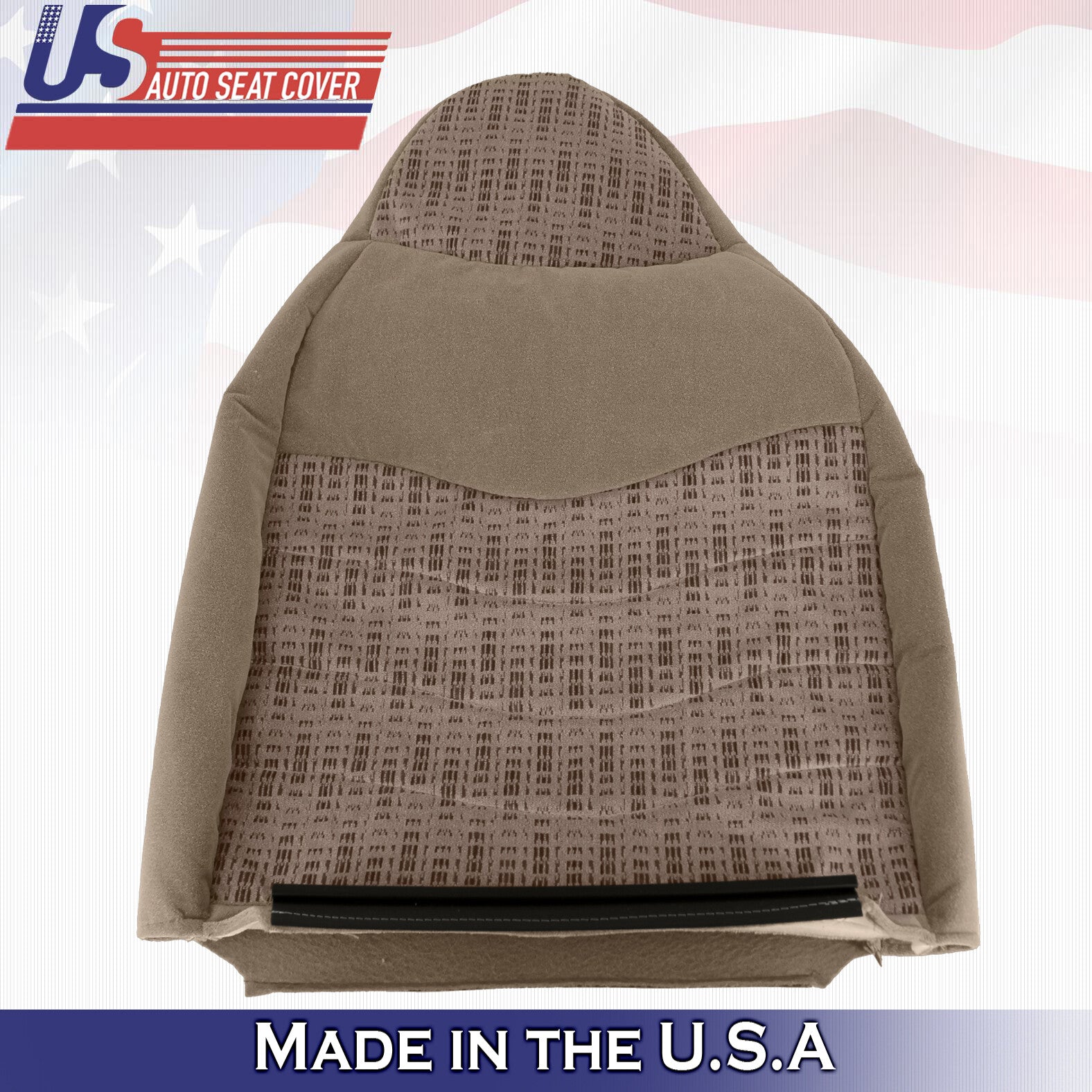 2000 For Ford F250 F350 XLT Passenger & Driver 2x Top Cloth Seat Covers Tan