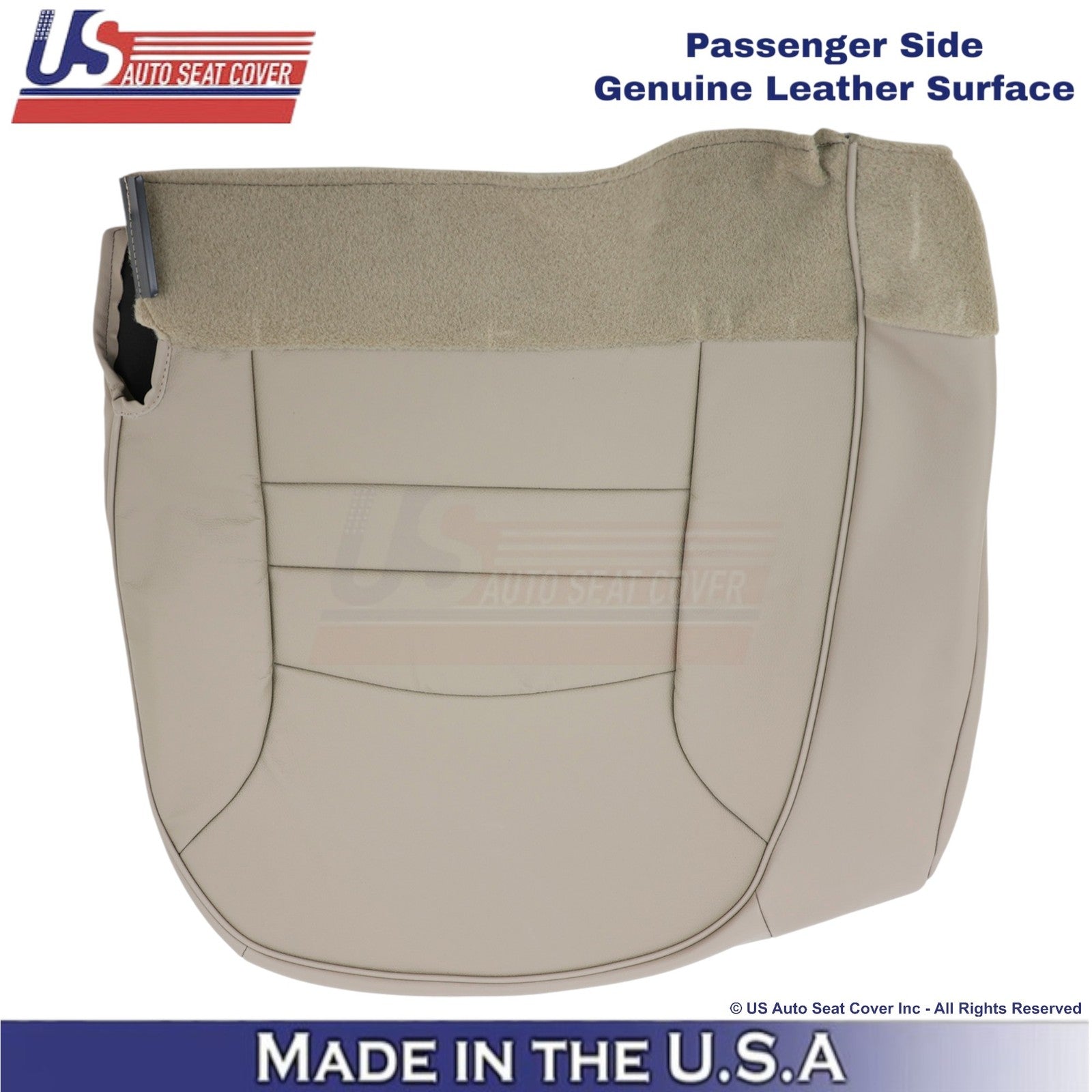 1998-2002 For Ford Crown Victoria Genuine Leather Passenger Bottom Cover Tan