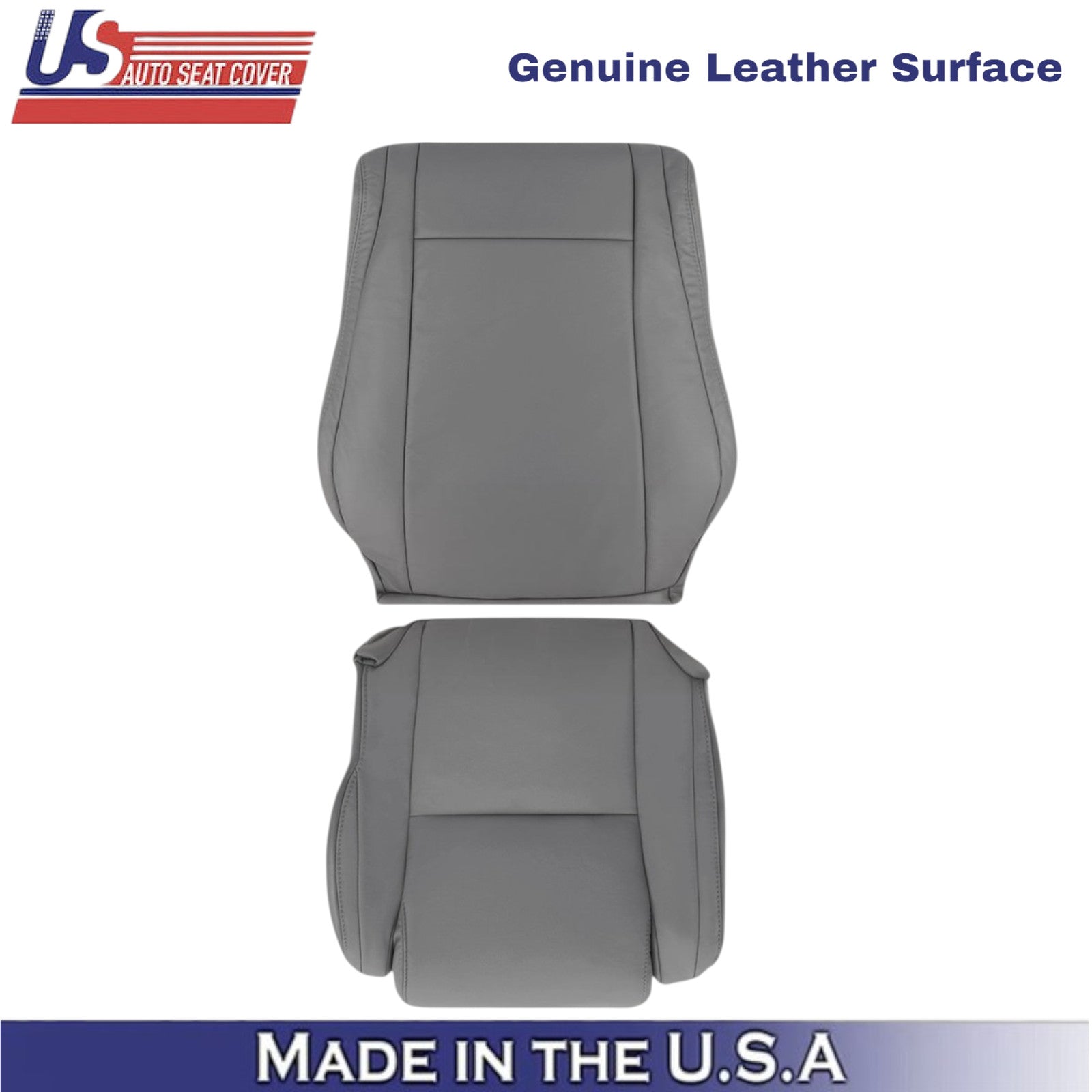 2007-2013 For Toyota Tundra Genuine Leather front Passenger Side Covers Gray
