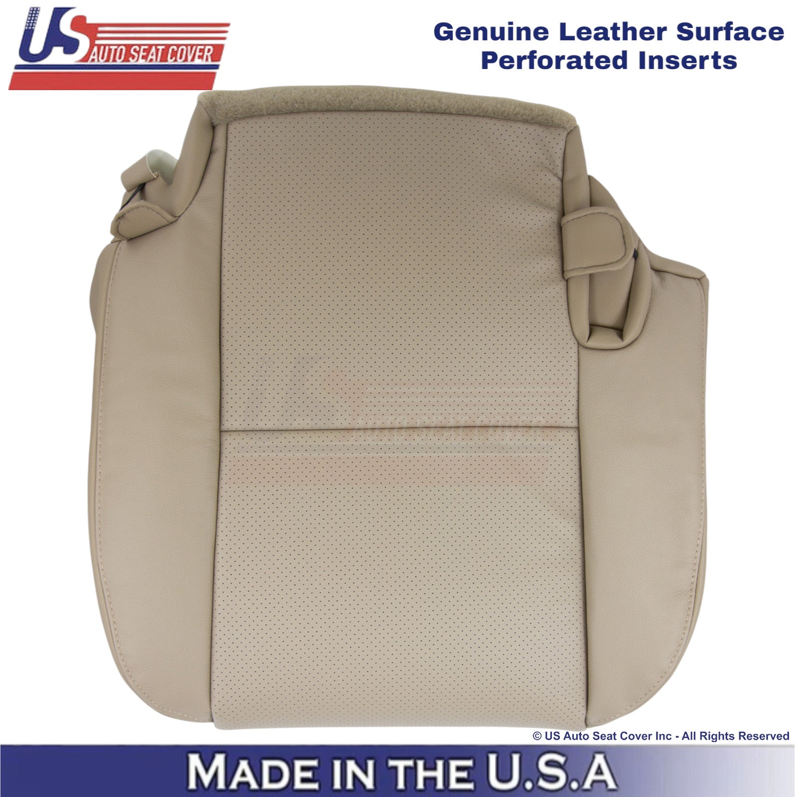 2011 Fits Toyota Tundra Genuine Leather Perf. Rear Right Bottom Cover Sand Beige