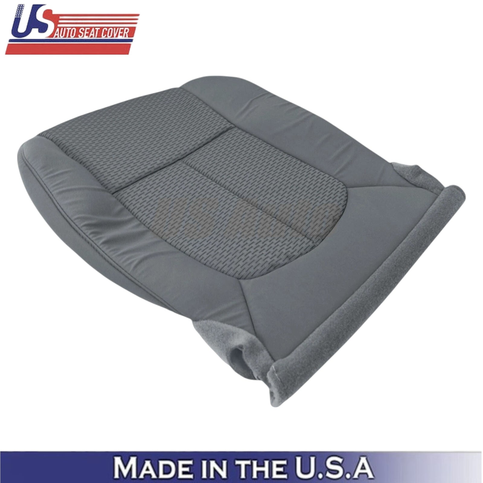 2011-2016 For Ford F250 F350 XLT Cloth Front Driver Bottom Seat Cover Steel Gray